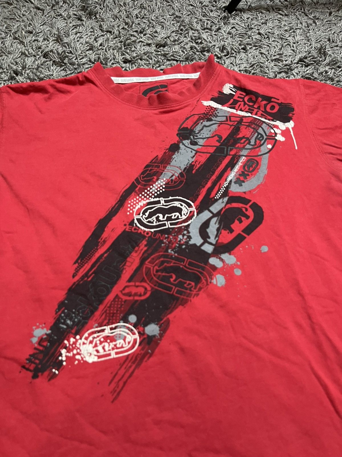 Ecko Unltd. × Vintage ECKO UNLMTD VINTAGE Y2K SKATEBOARD PRINTED RED T-SHIRT Size US M / EU 48-50 / 2 - 2 Thumbnail