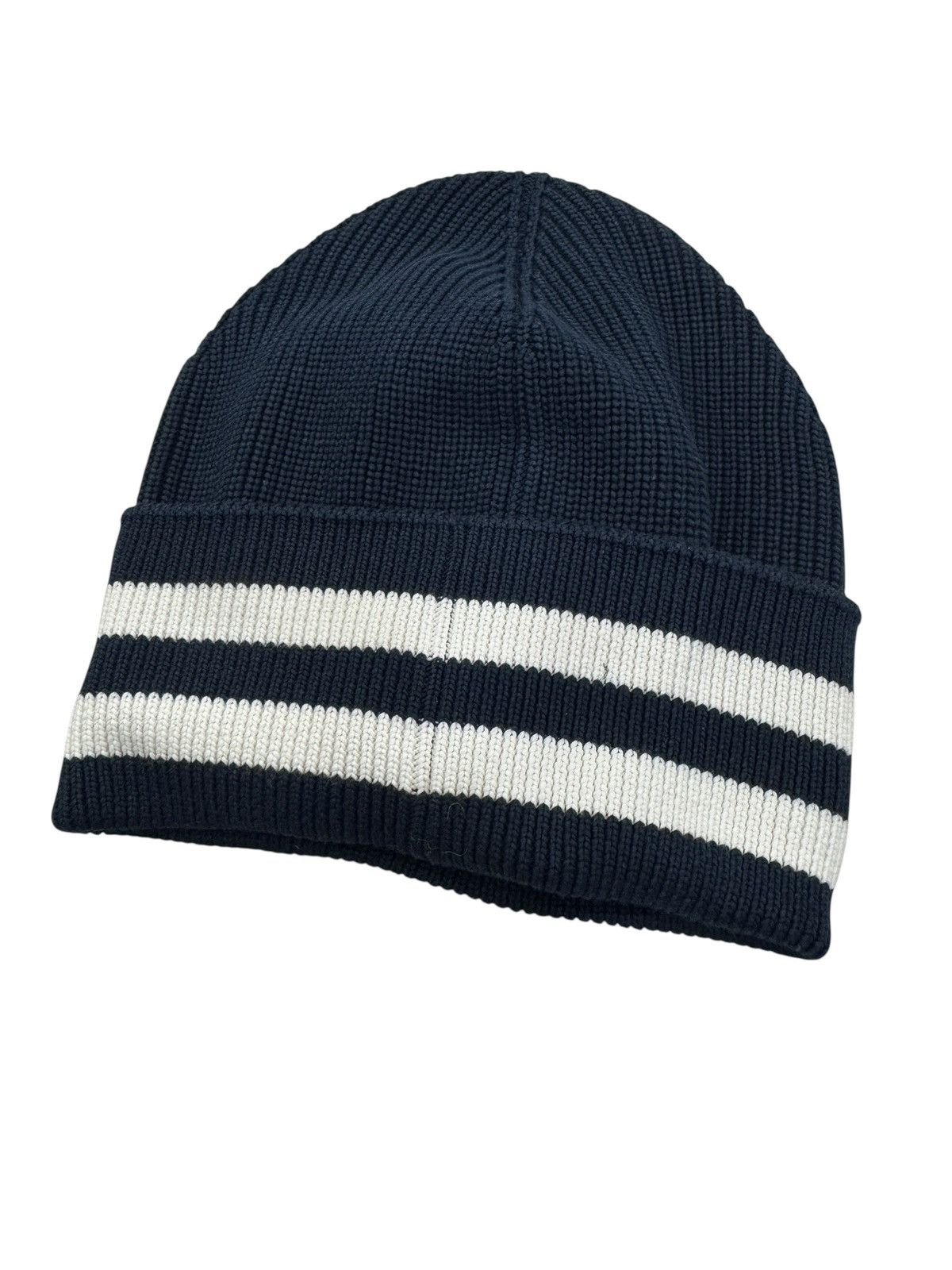 Moncler Moncler White Navy Blue Beanie Size ONE SIZE - 4 Thumbnail