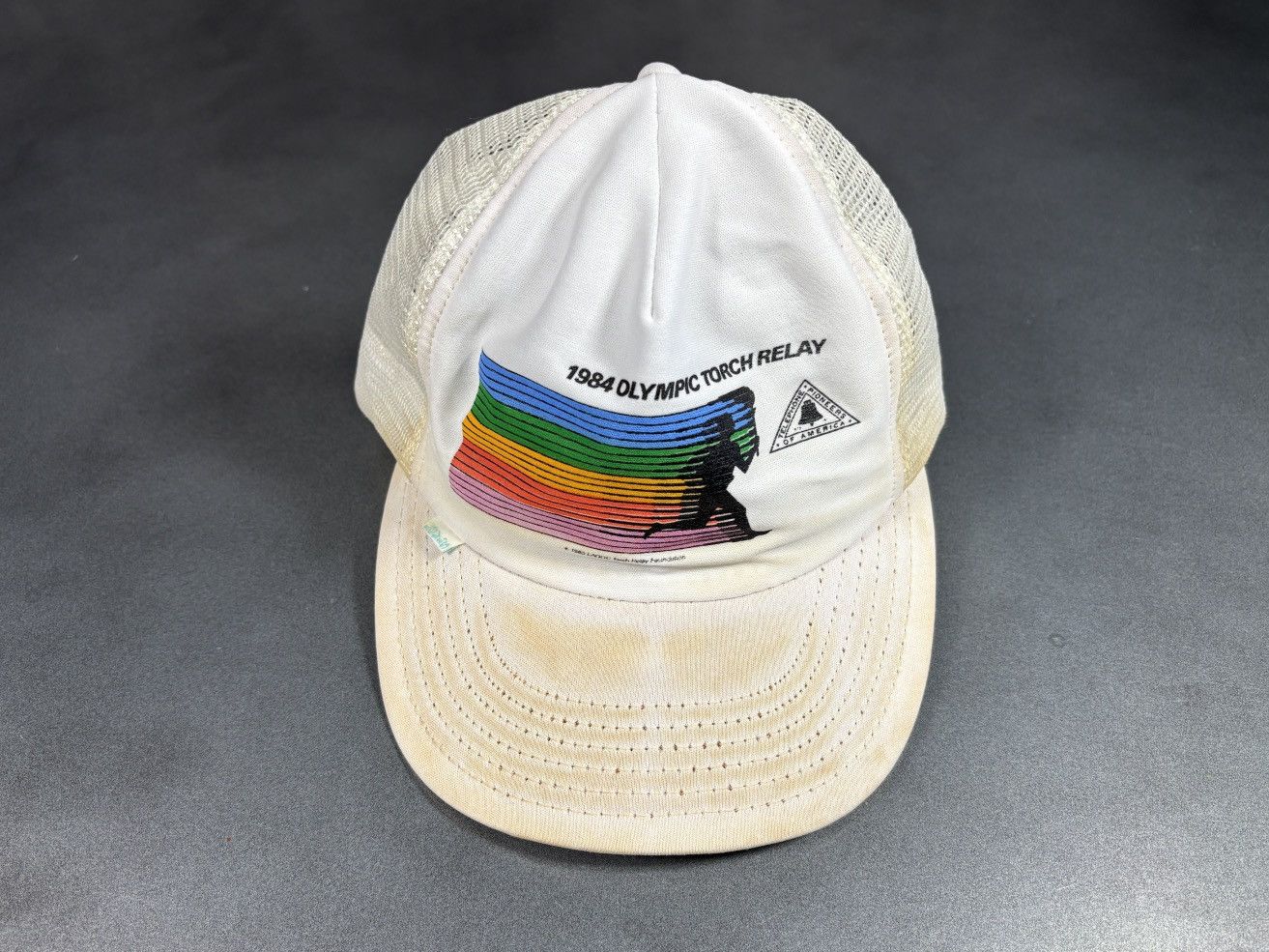 Levi's Vintage Levi's Trucker Hat 1984 Olympics Torch Staff Promo Size ONE SIZE - 19 Thumbnail