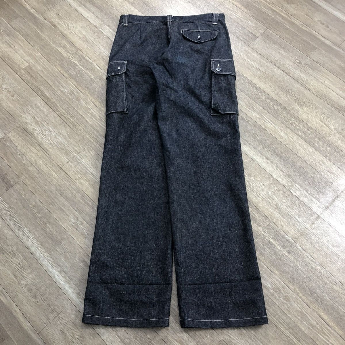 Designer × Vintage × agnes b. 🇫🇷 Vintage Agnes B. Homme Paris Military Cargo Denim Pants Size US 31 - 16 Thumbnail