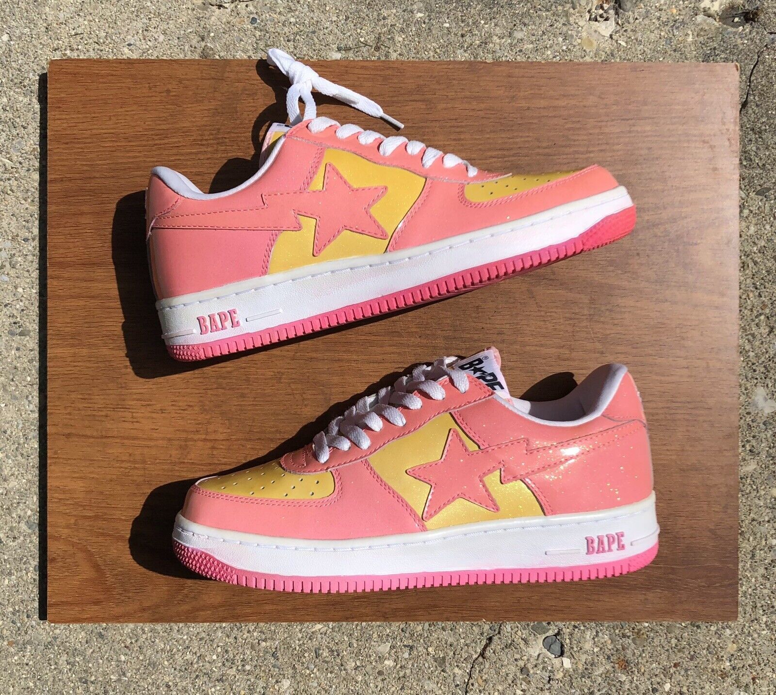 Rare OG Pink / Tan Glitter Bapesta