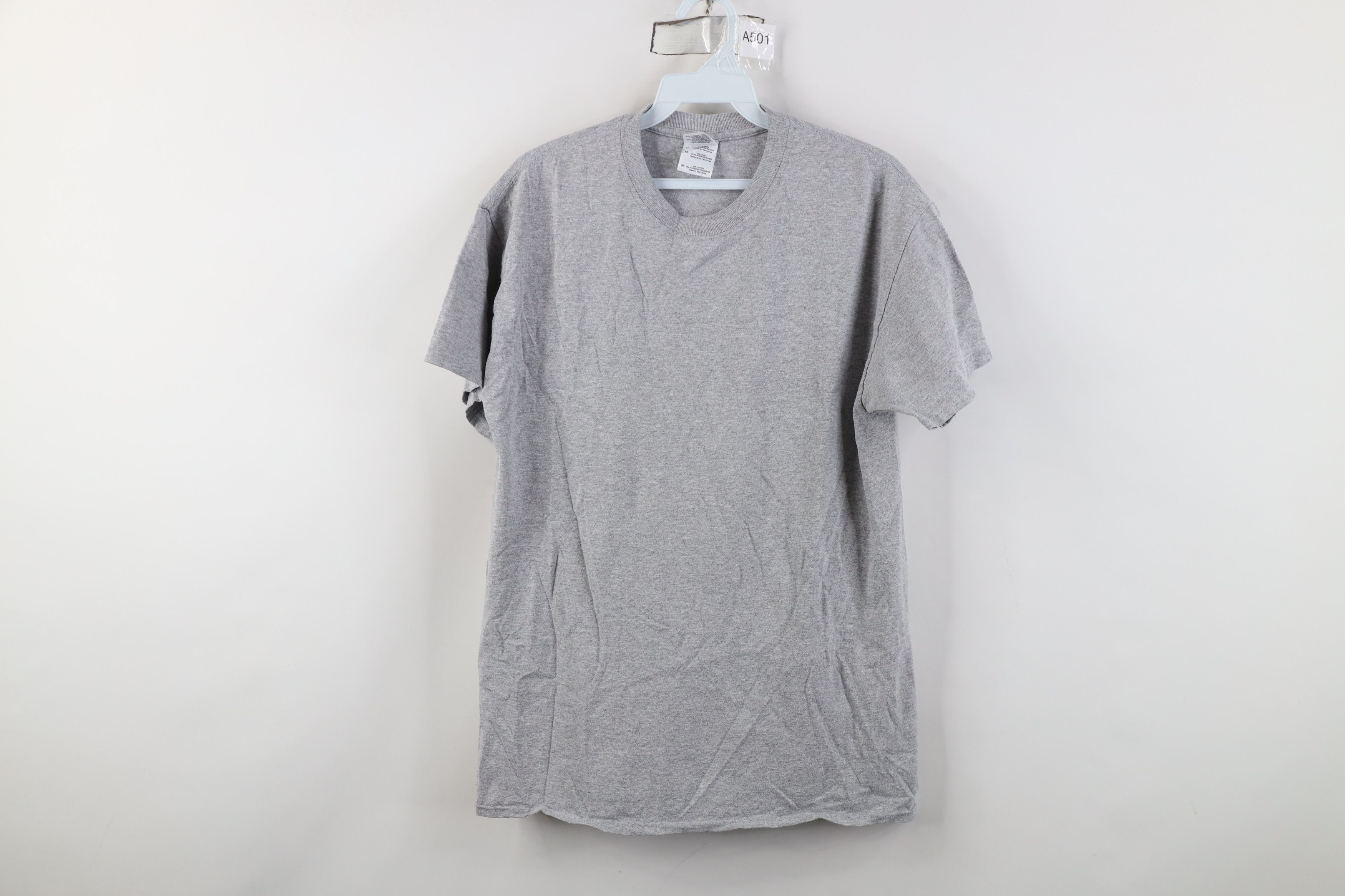Vintage Vintage 90s Y2K Streetwear Short Sleeve T-Shirt Heather Gray Size US M / EU 48-50 / 2 - 1 Thumbnail