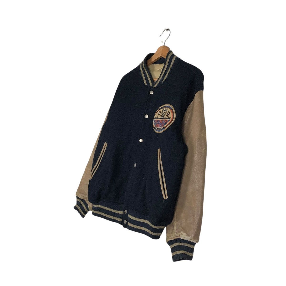 Japanese Brand 🔥VINTAGE JUMPER VARSITY LEATHER JACKET PAROLE MODE BIG LOGO Size US M / EU 48-50 / 2 - 4 Thumbnail