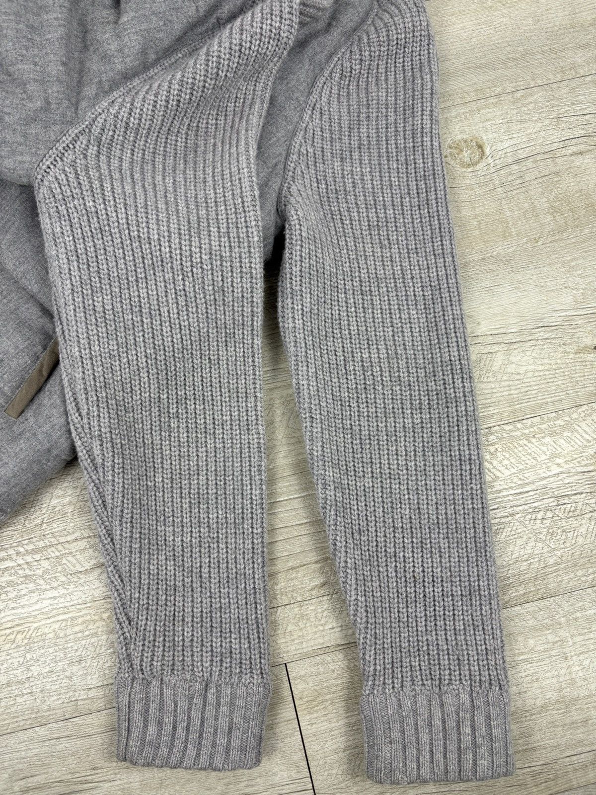 Gran Sasso Rare Sartorial Gran Sasso Knit Wool-Cashmere Down Jacket Full-Zip Cardigan Bomber Size US XL / EU 56 / 4 - 13 Thumbnail