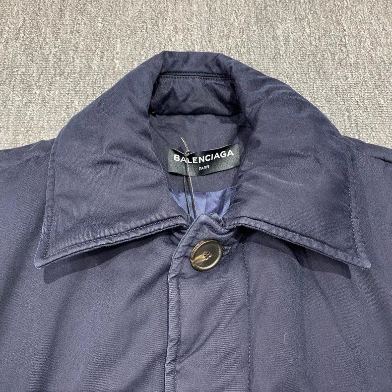 Balenciaga Balenciaga size 44 Blue cotton-padded overcoat Size US S / EU 44-46 / 1 - 6 Thumbnail