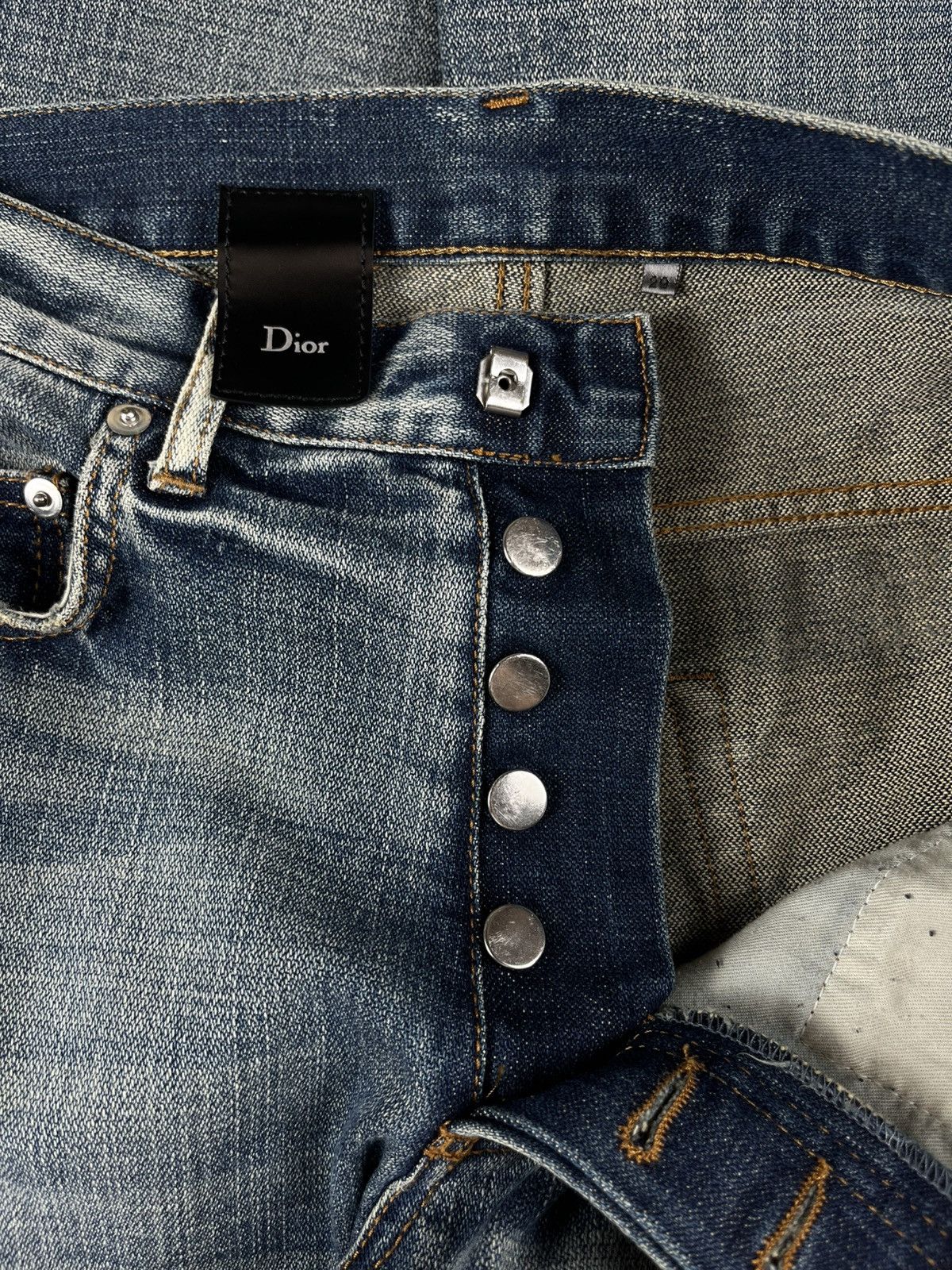 Dior × Hedi Slimane SS07 Dior Homme Hedi Slimane Sky Faded Jake Denim Jeans Size US 29 - 8 Thumbnail