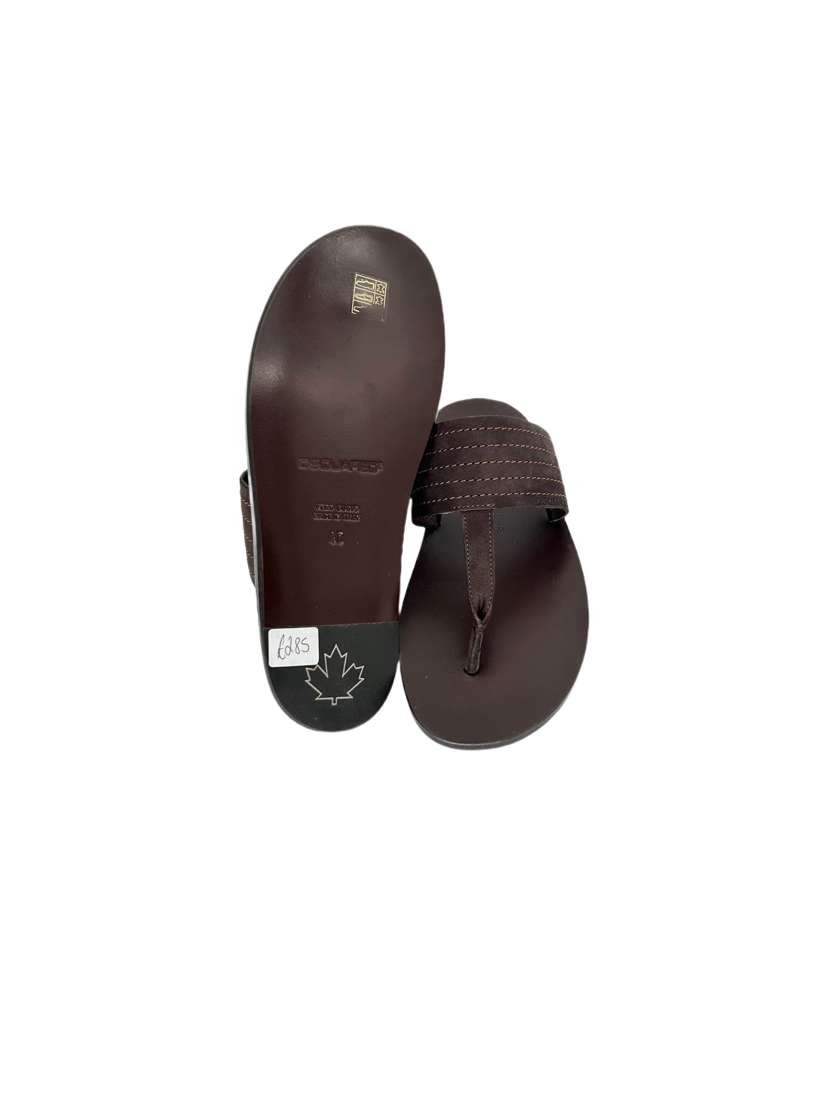 Dsquared2 DSQ2 Brown 'Grecian' Style Sandal With Stitch Detailing Size US 7 / EU 40 - 5 Thumbnail