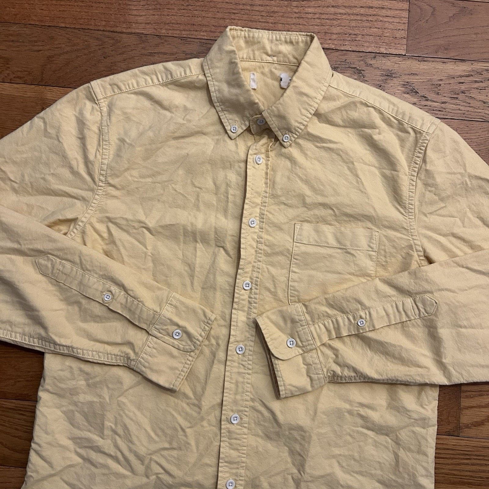 Taylor Stitch Yellow Oxford Organic Cotton Button Up Shirt 40 Medium Size US M / EU 48-50 / 2 - 1 Thumbnail