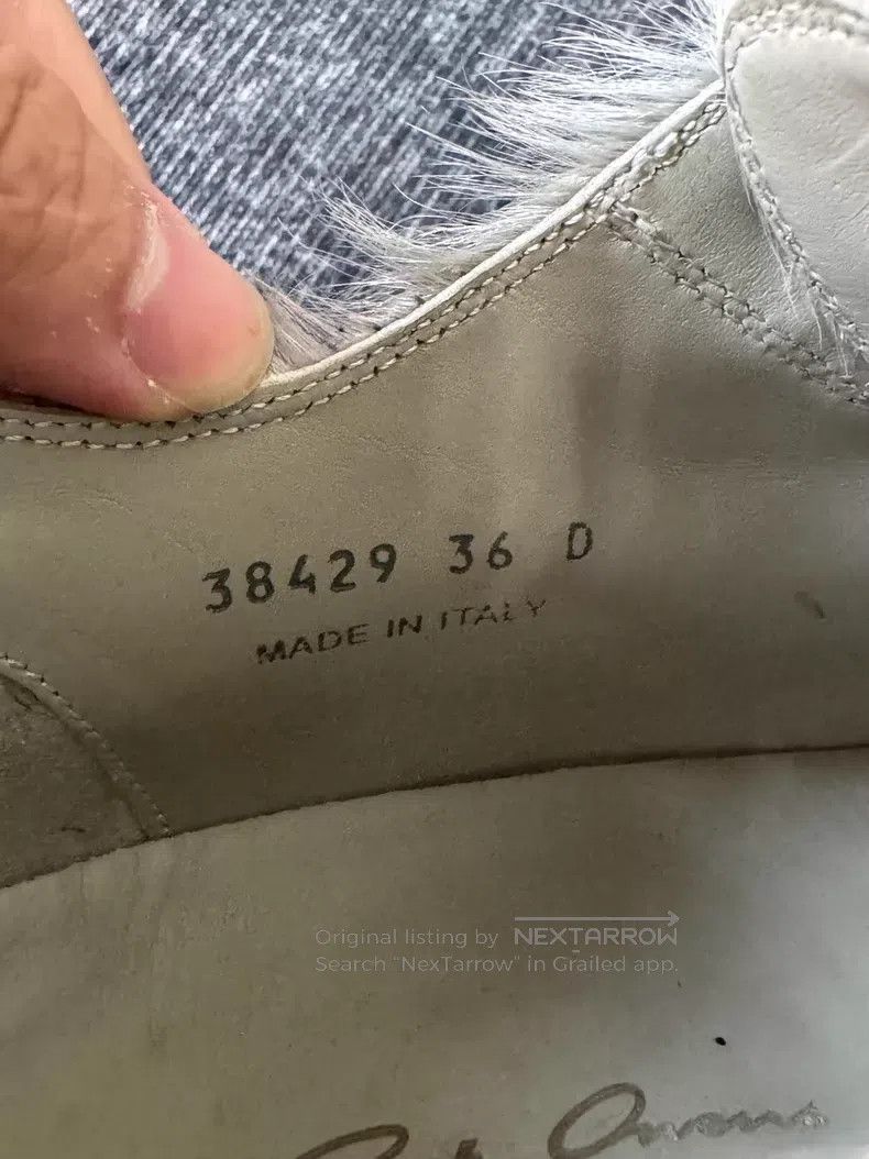 Rick Owens Rick Owens Grey Horsehair Low-Top Converse Size US 5.5 / IT 35.5 - 6 Thumbnail