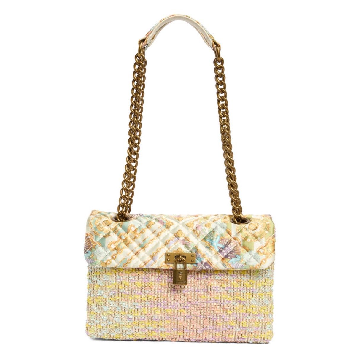 Kurt Geiger Kurt Geiger London Brixton Mixed Media Tweed Shoulder Bag Size ONE SIZE - 7 Thumbnail