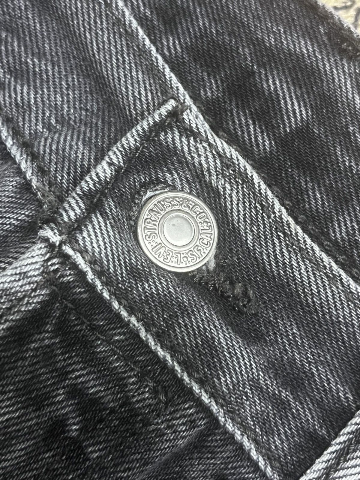 Levi's Vintage Y2K 501 Grey Washed Buttonfly Straight Leg Jeans Size US 32 / EU 48 - 7 Thumbnail