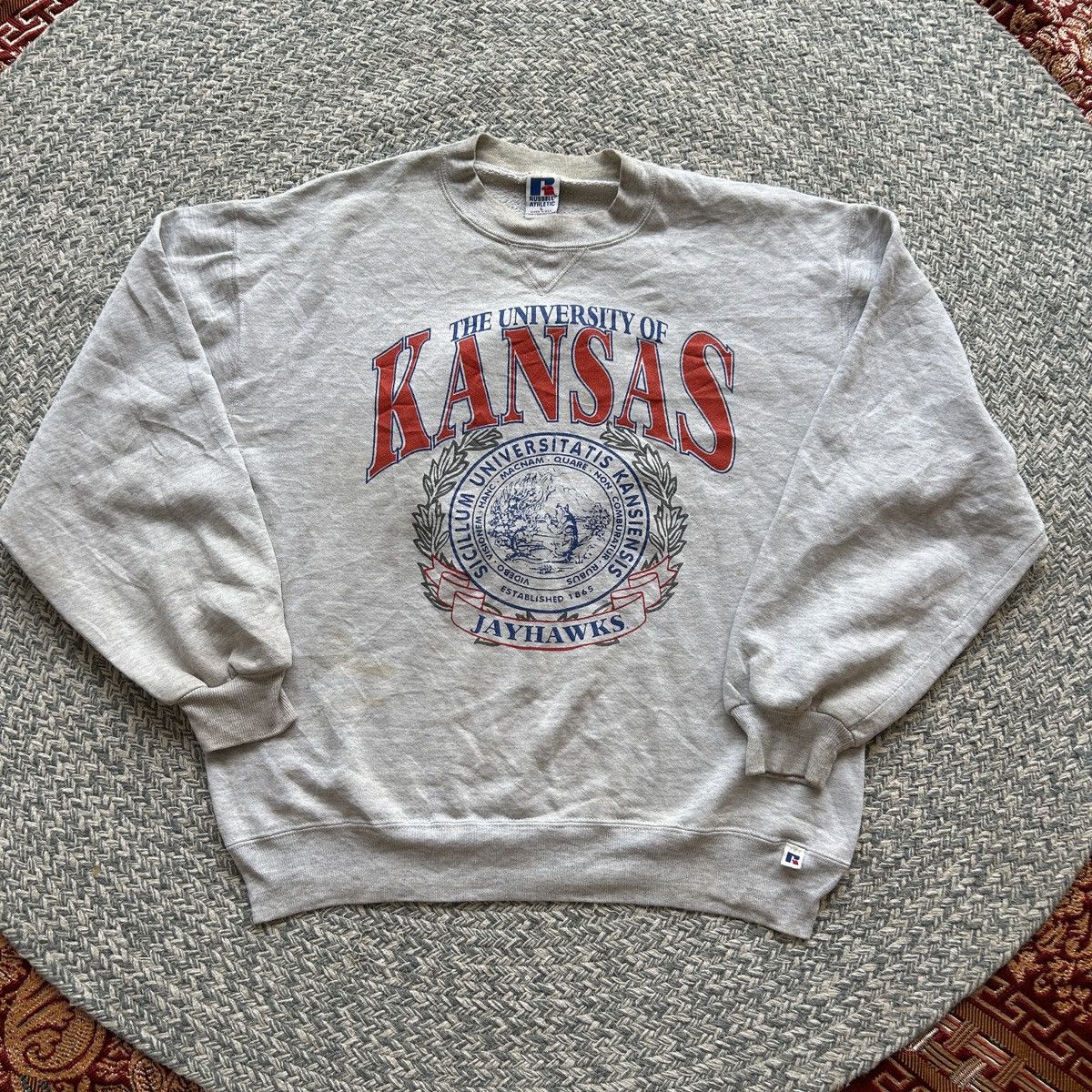 Russell Athletic × Vintage Vintage Russell The University Kansas 90s Size US S / EU 44-46 / 1 - 1 Thumbnail