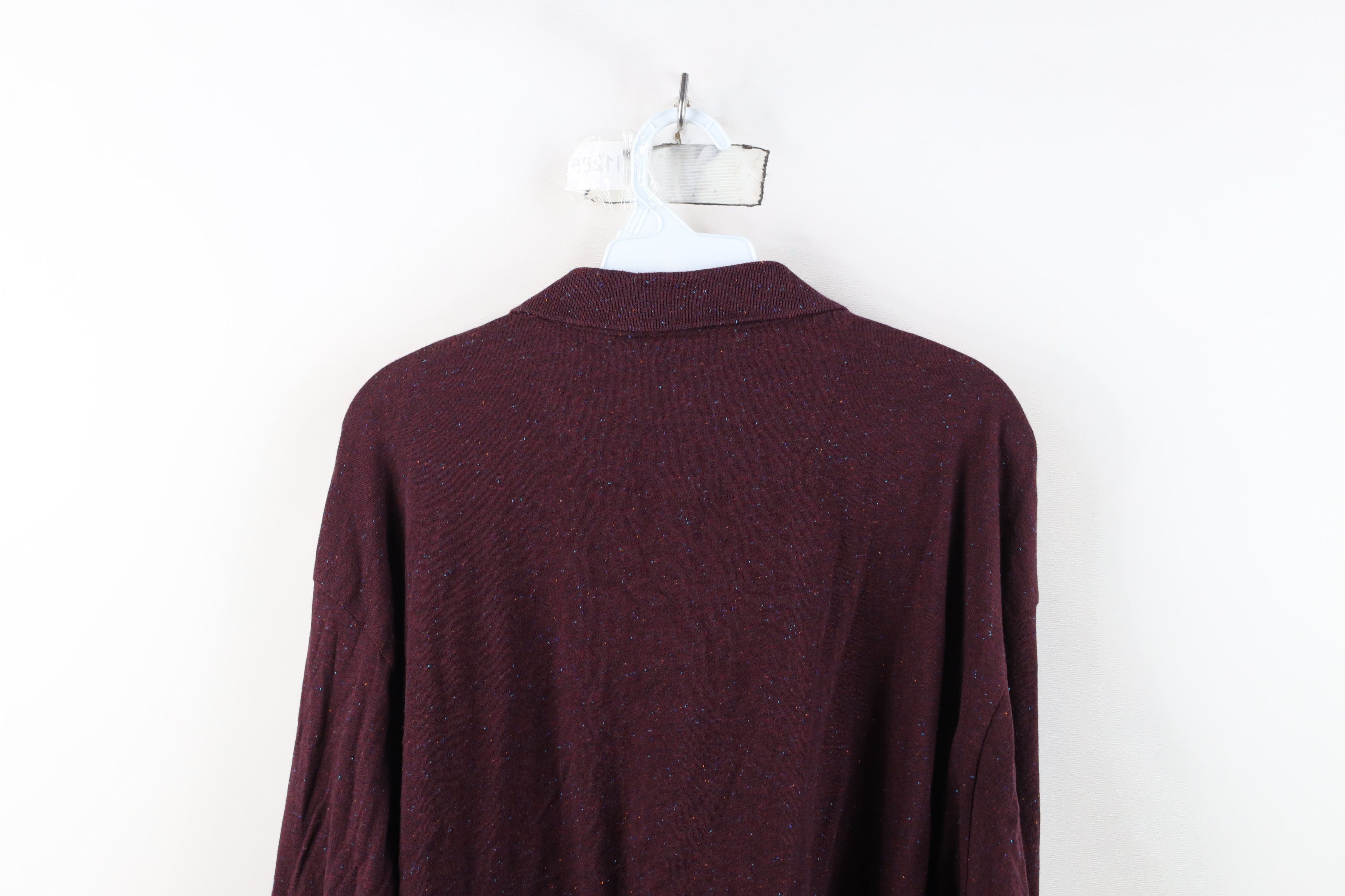 Orvis Vintage Orvis Fleck Cotton Knit Long Sleeve Rugby Polo Shirt Size US XL / EU 56 / 4 - 10 Thumbnail