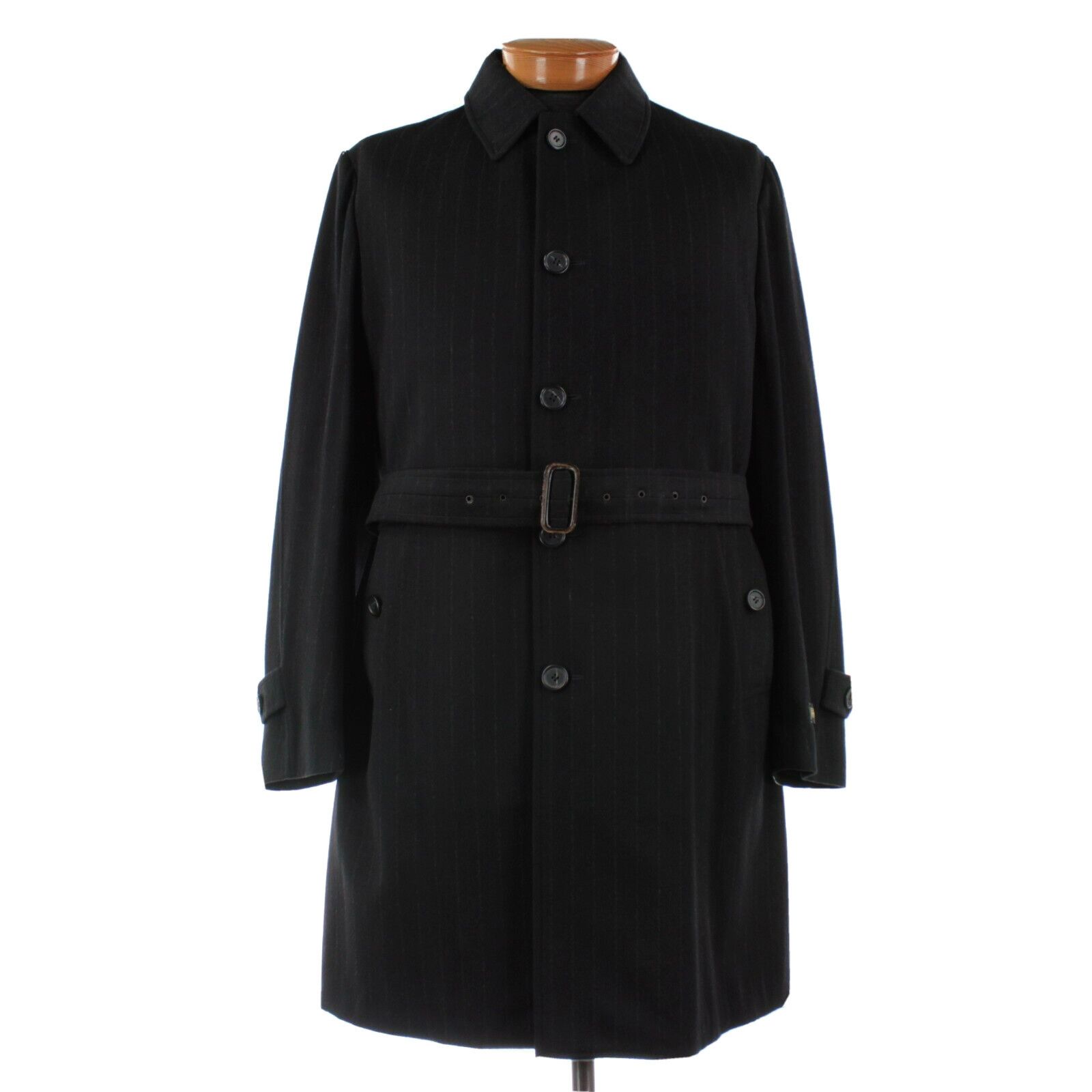 Corneliani Coat Size L US In Black Wool