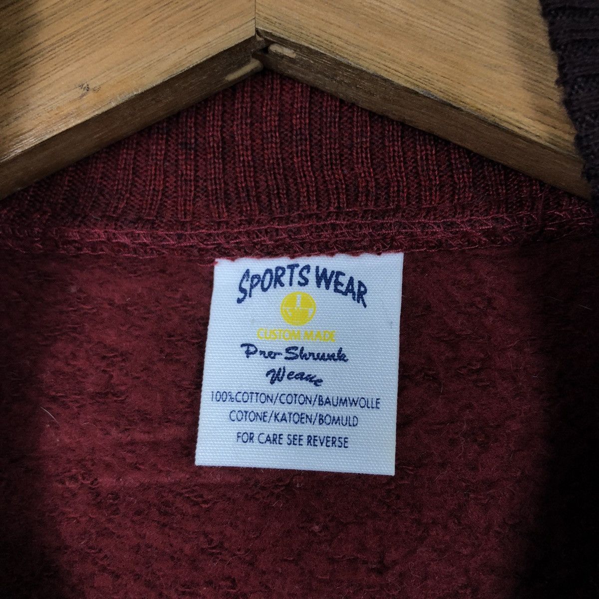 Japanese Brand Vintage Sportswear Patch Varsity Jacket Deep Burgundy Raglan Size US S / EU 44-46 / 1 - 18 Thumbnail
