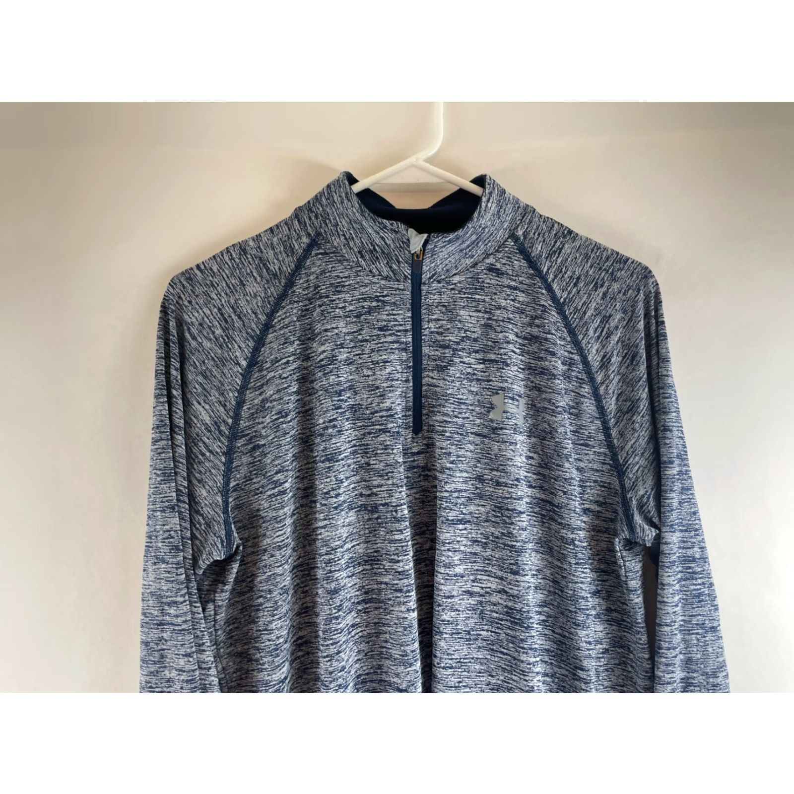 Under Armour Under armour Heat Gear Shirt Women's Medium Blue Heather Activewear 1/4 Zip Size M / US 6-8 / IT 42-44 - 3 Thumbnail