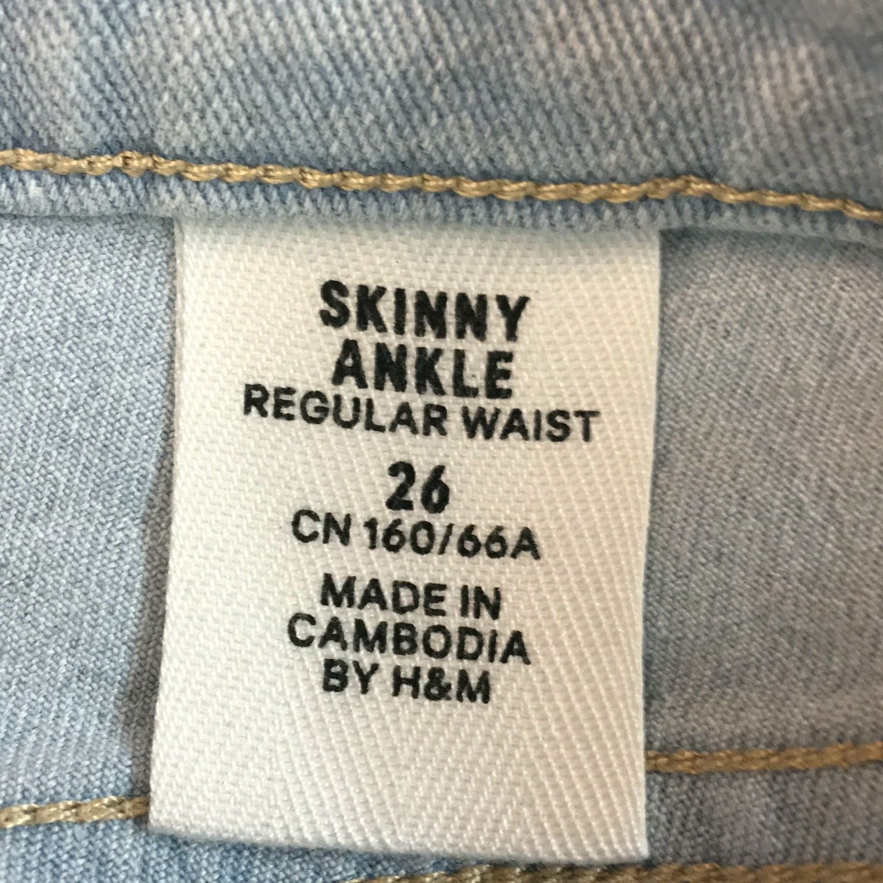 H&M H&M Casual Blue Skinny Ankle Jeans Womens Size 26 Regular Fit 28 Inseam Stretch Size 26" / US 2 / IT 38 - 7 Thumbnail