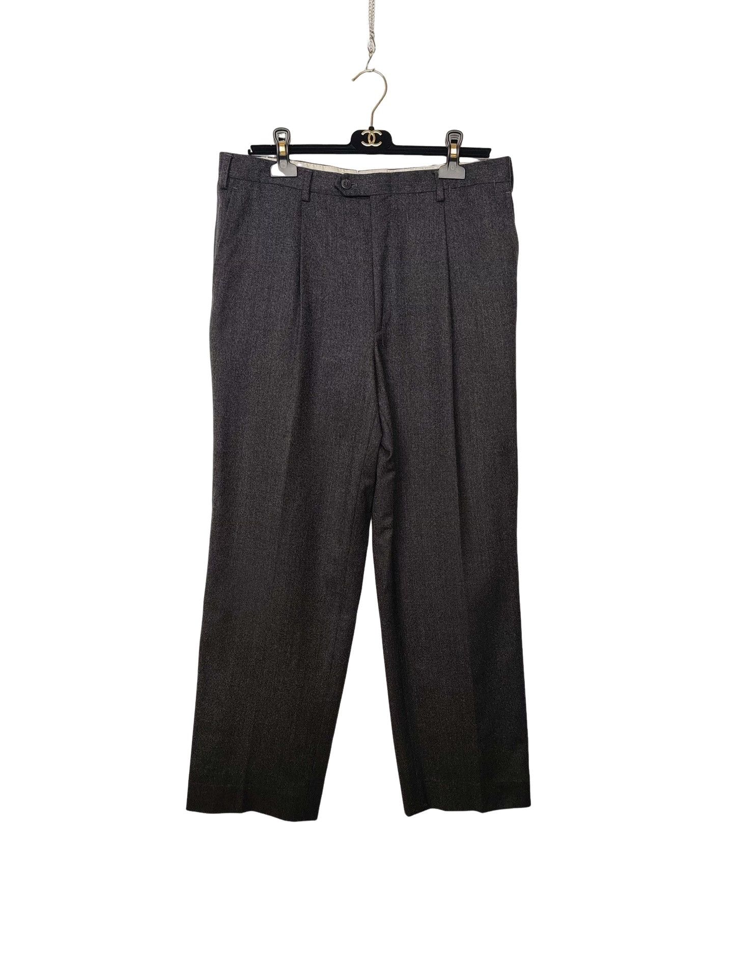 Brioni Brioni Gray Wool Trousers Size 34 Size US 34 / EU 50 - 1 Thumbnail