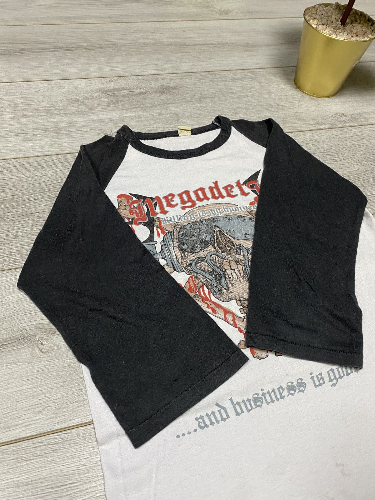 Vintage Megadeth 1984-1986 screen vintage baseball shirt long sleeve Size US M / EU 48-50 / 2 - 11 Thumbnail