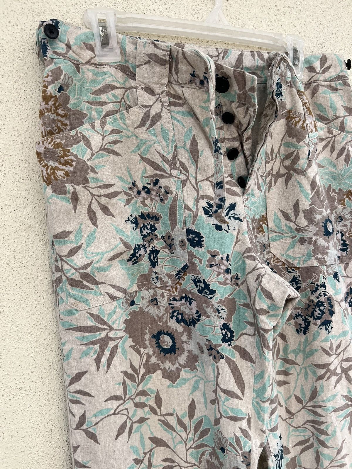 ABAHOUSE Vintage Abahouse Japan 100% Linen Floral Trouser Pant Size US 31 - 7 Thumbnail