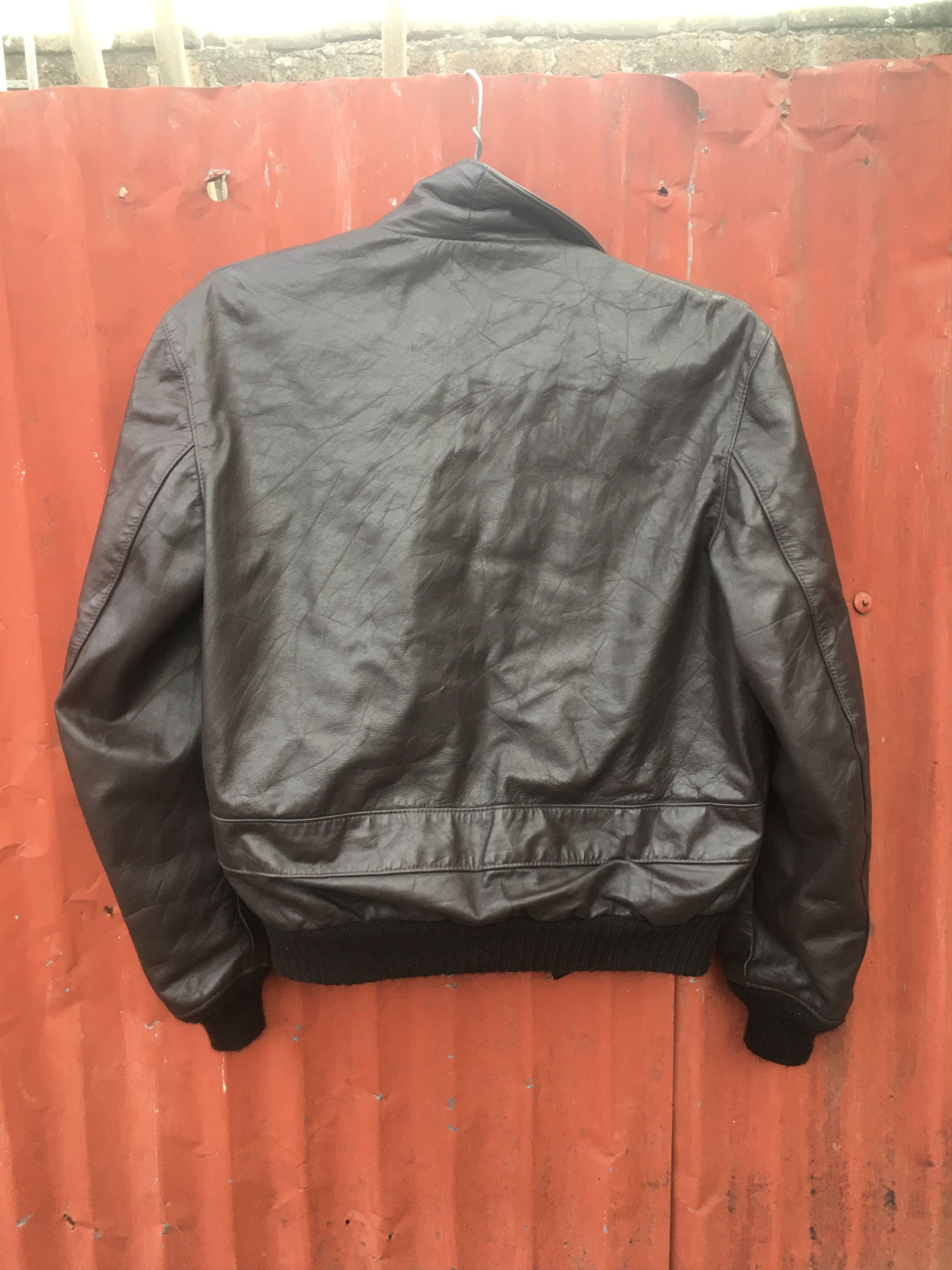 Other U.S Army Air force TYPE A-2 Brown Bomber Leather Jacket Size US S / EU 44-46 / 1 - 9 Thumbnail