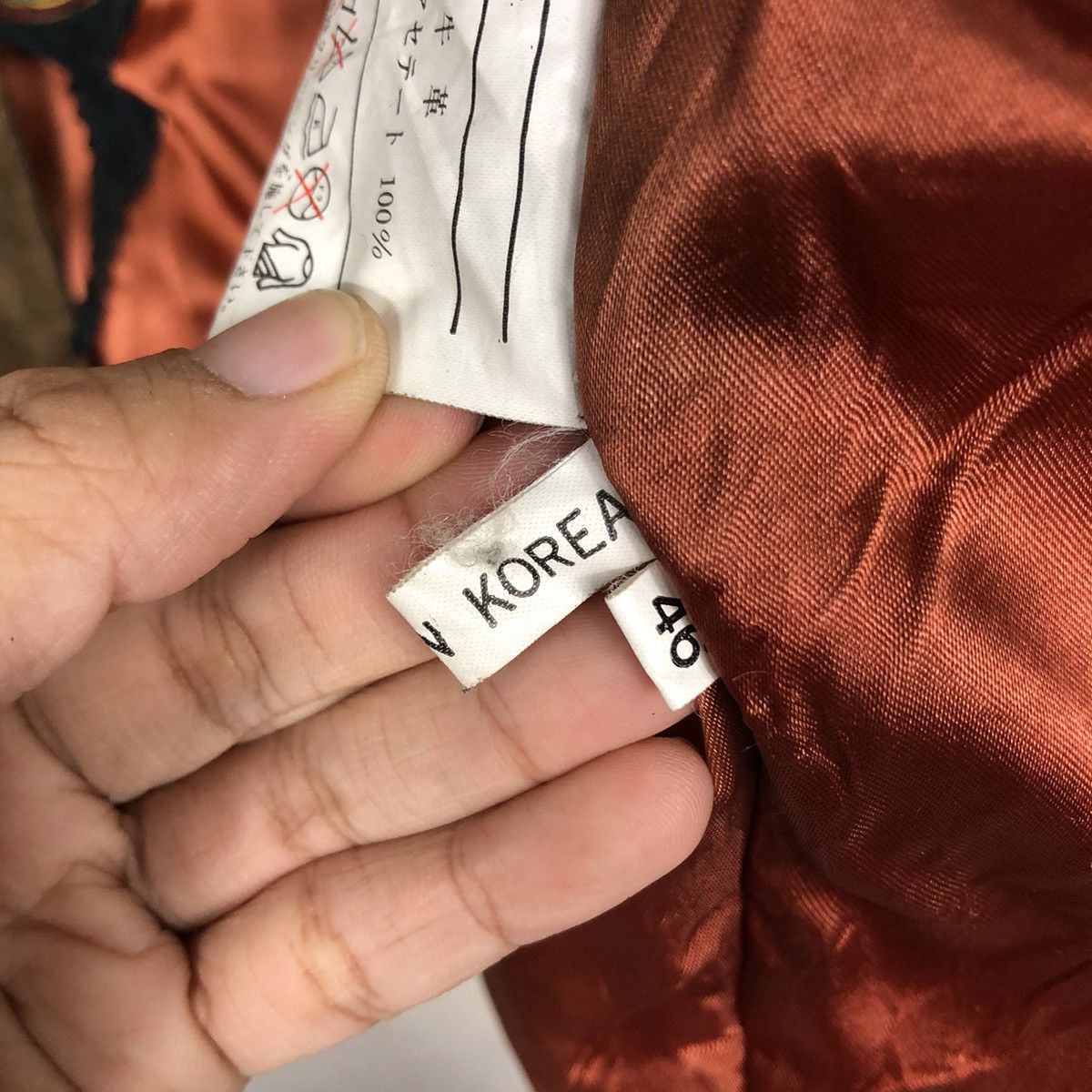 Issey Miyake 📌Vintage Biker Leather Jacket Flare Big Logo Lining Size US M / EU 48-50 / 2 - 22 Thumbnail
