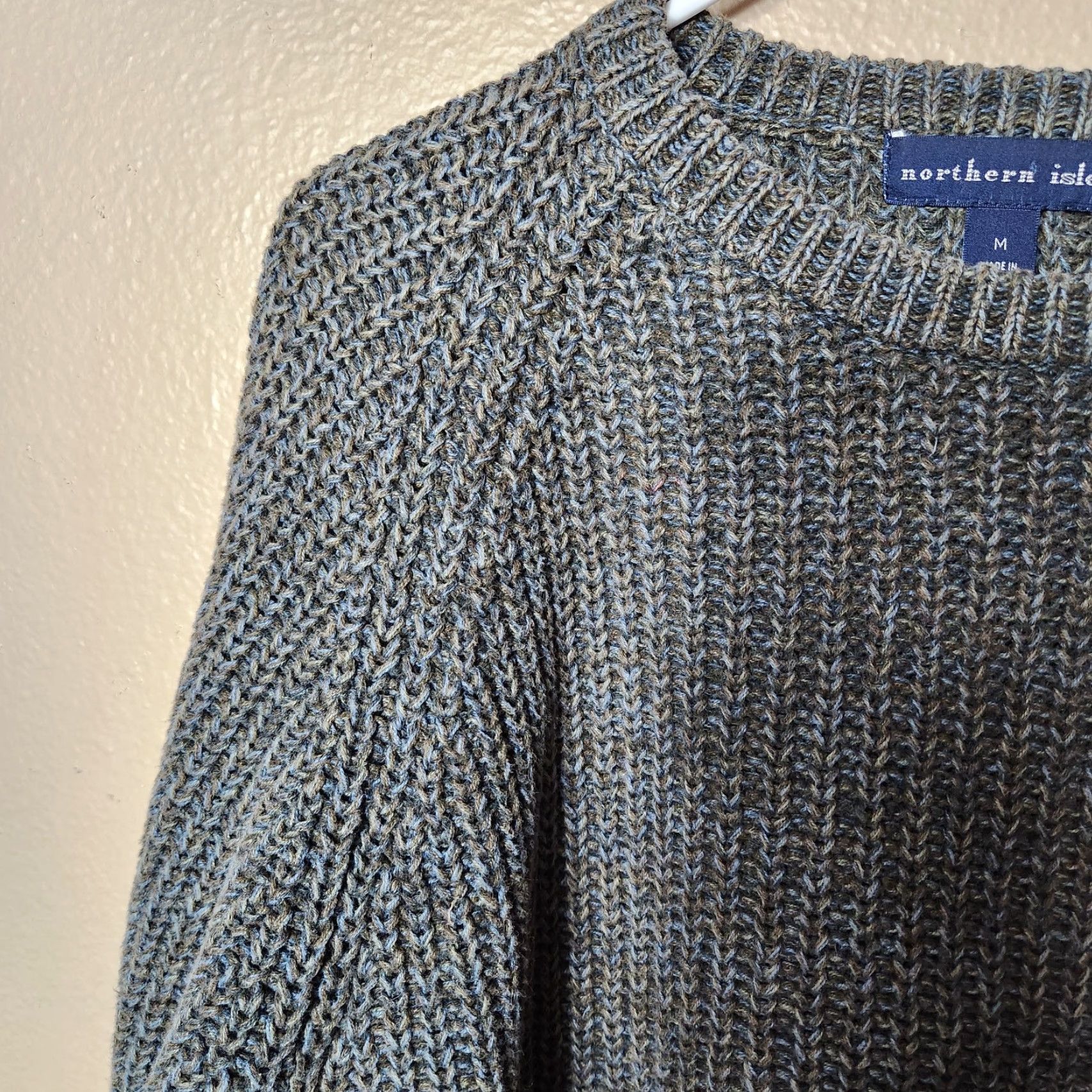 Vintage VINTAGE Northern Isles Raglan Sleeve Crewneck Marled Chunky Knit Sweater - Size M - Women Size M / US 6-8 / IT 42-44 - 3 Thumbnail