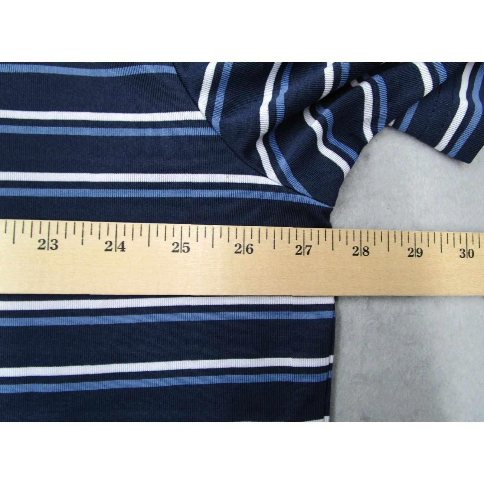 Callaway CALLAWAY Polo Shirt Mens 2XL Blue Striped OPTI-DRI UPF Performance Moisture Wicking Golf Logo SS Short Sleeve Classic 100% Polyester Size US XXL / EU 58 / 5 - 7 Thumbnail