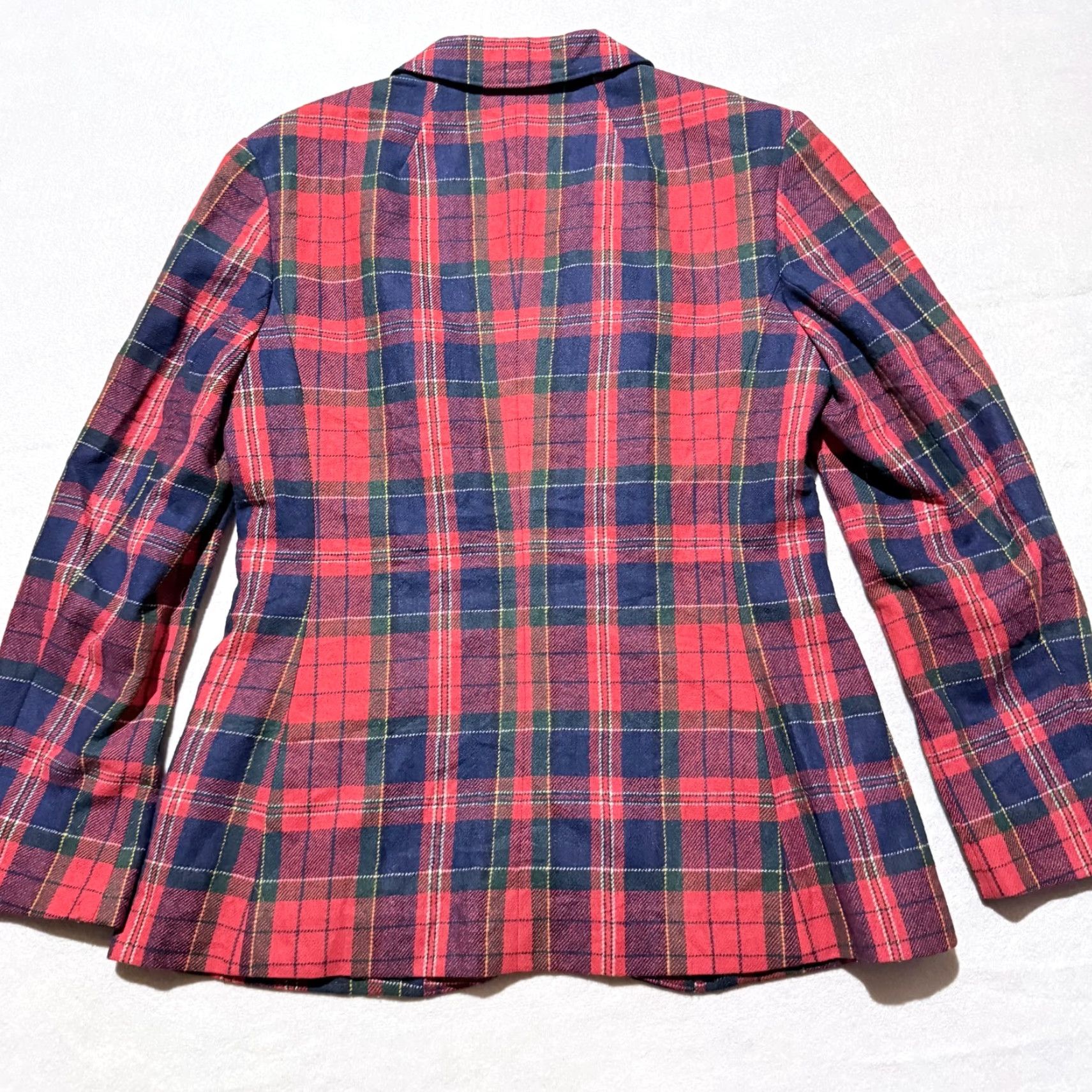 Pendleton VTG Pendleton Blazer Women Jacket Wool Red Navy Plaid USA Made 3-Button Jacket S Regular Adult Womens Size S / US 4 / IT 40 - 2 Thumbnail