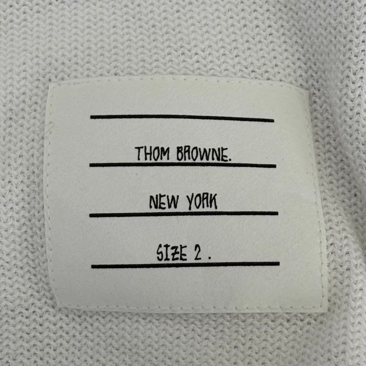 Thom Browne TB SS23 Striped White Knit Short Tee Size 2 99 Size US M / EU 48-50 / 2 - 6 Thumbnail