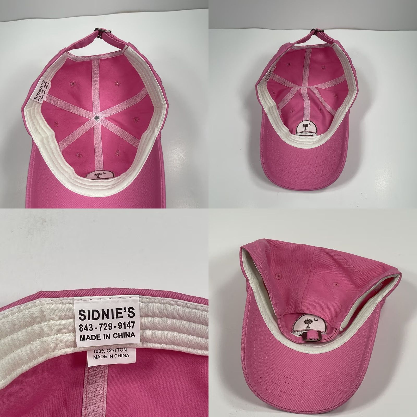 Pinko Sidnie’s Baseball Cap Women’s Pink Adjustable StrapBack Charleston S.C Size ONE SIZE - 8 Thumbnail