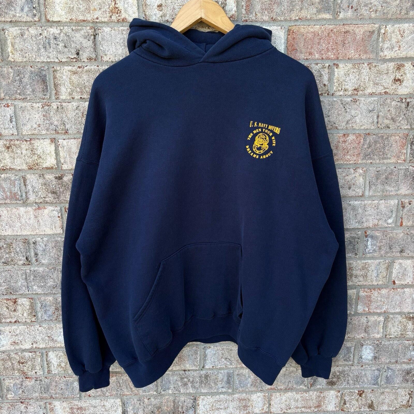 Vintage 80s U.S. Navy diver hoodie