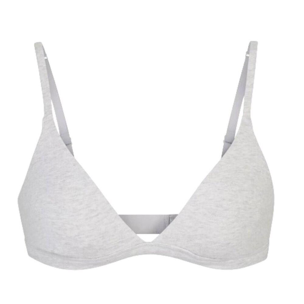 Designer SKB1715 Skims NWT Cotton Jersey Bralette Heather Grey 4X Size ONE SIZE - 1 Thumbnail