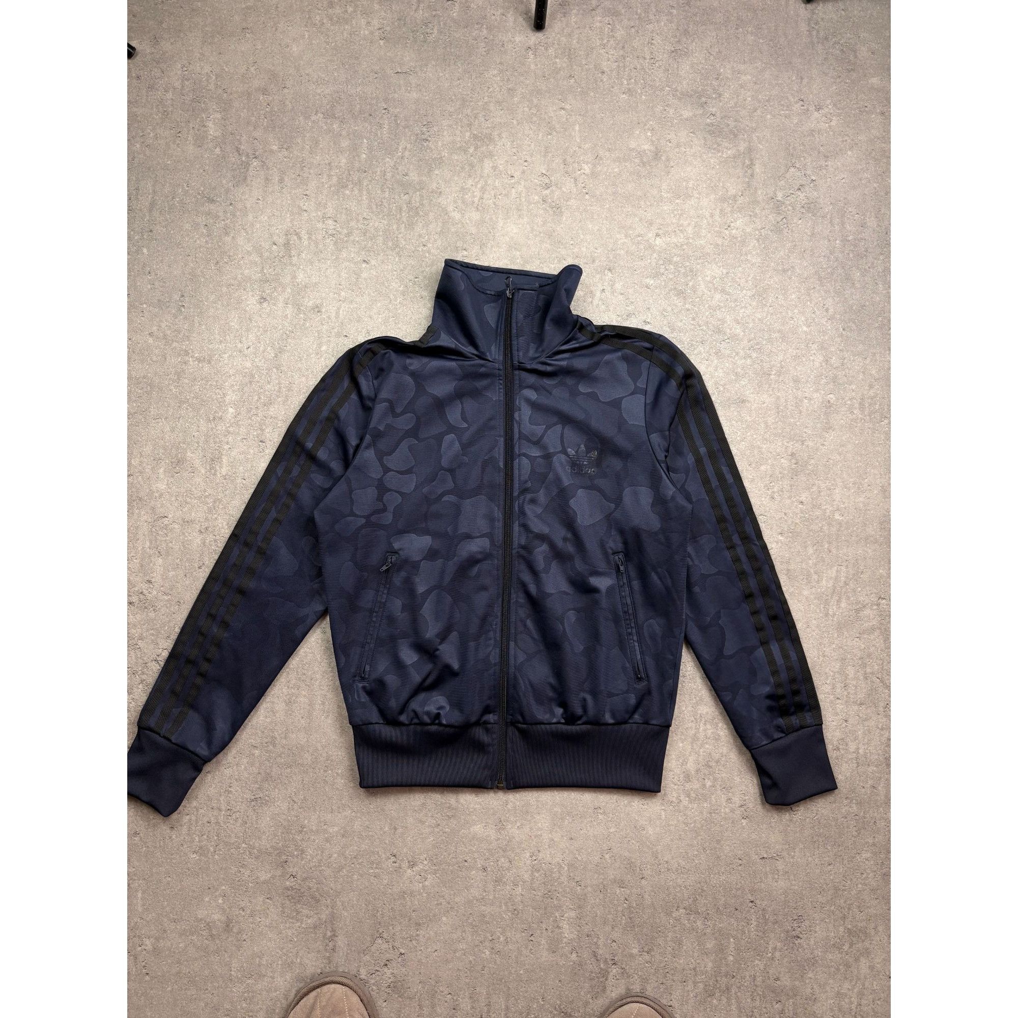 Adidas Adidas Originals Navy Camo Track Jacket With Trefoil Logo Fu Size US M / EU 48-50 / 2 - 2 Thumbnail