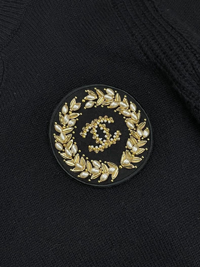 Chanel Chanel Black pearl wheat spike badge double C sweater Size XS / US 0-2 / IT 36-38 - 3 Thumbnail