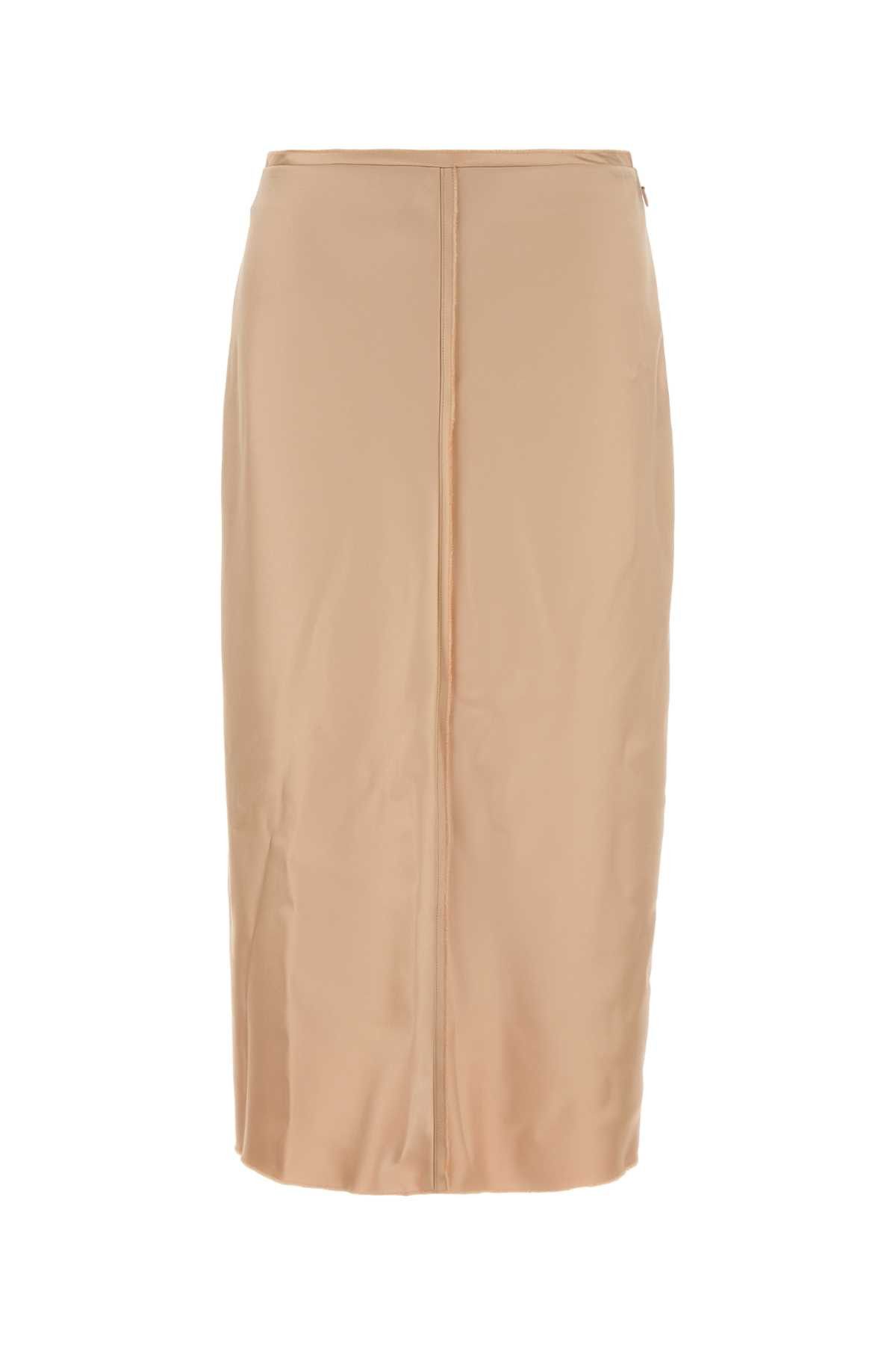 AMI Skin Pink Stretch Satin Skirt Size 28" / US 6 / IT 42 - 1 Thumbnail