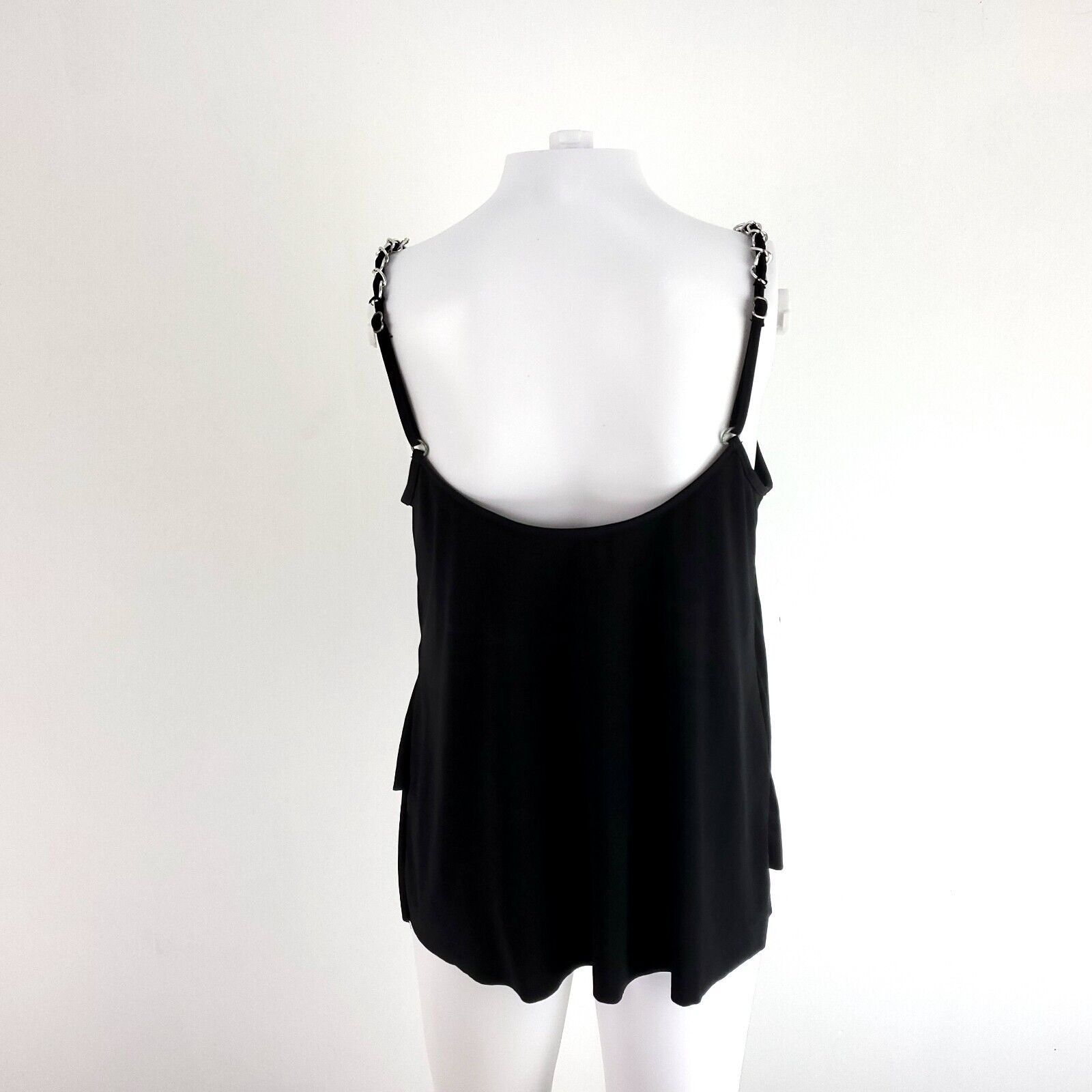 Designer Aqua Green Black Small Tankini Strap Polyester Spandex Size S / US 4 / IT 40 - 3 Thumbnail
