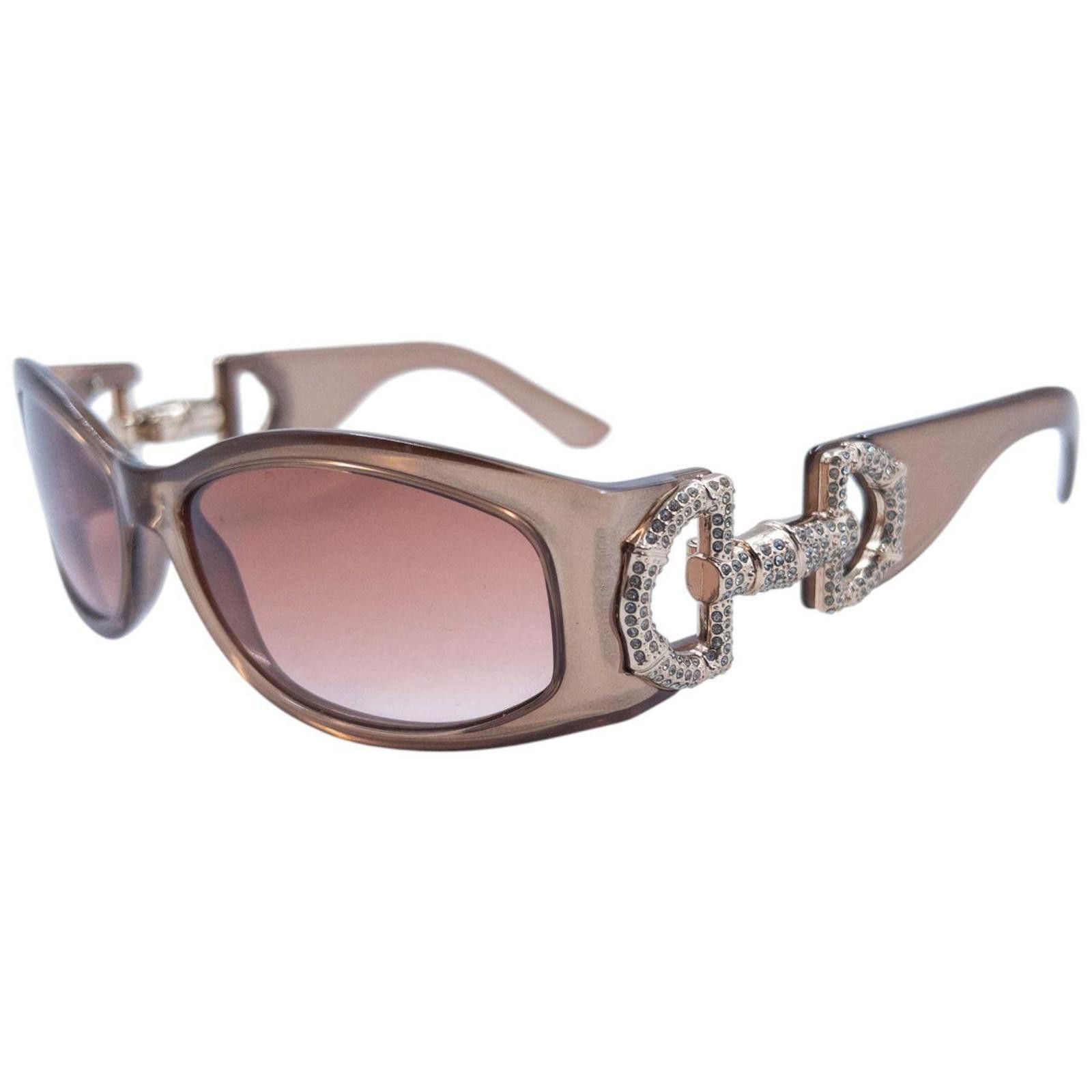 Gucci Vintage Gucci Diamonte Horse Bit Sunglasses Size ONE SIZE - 1 Thumbnail