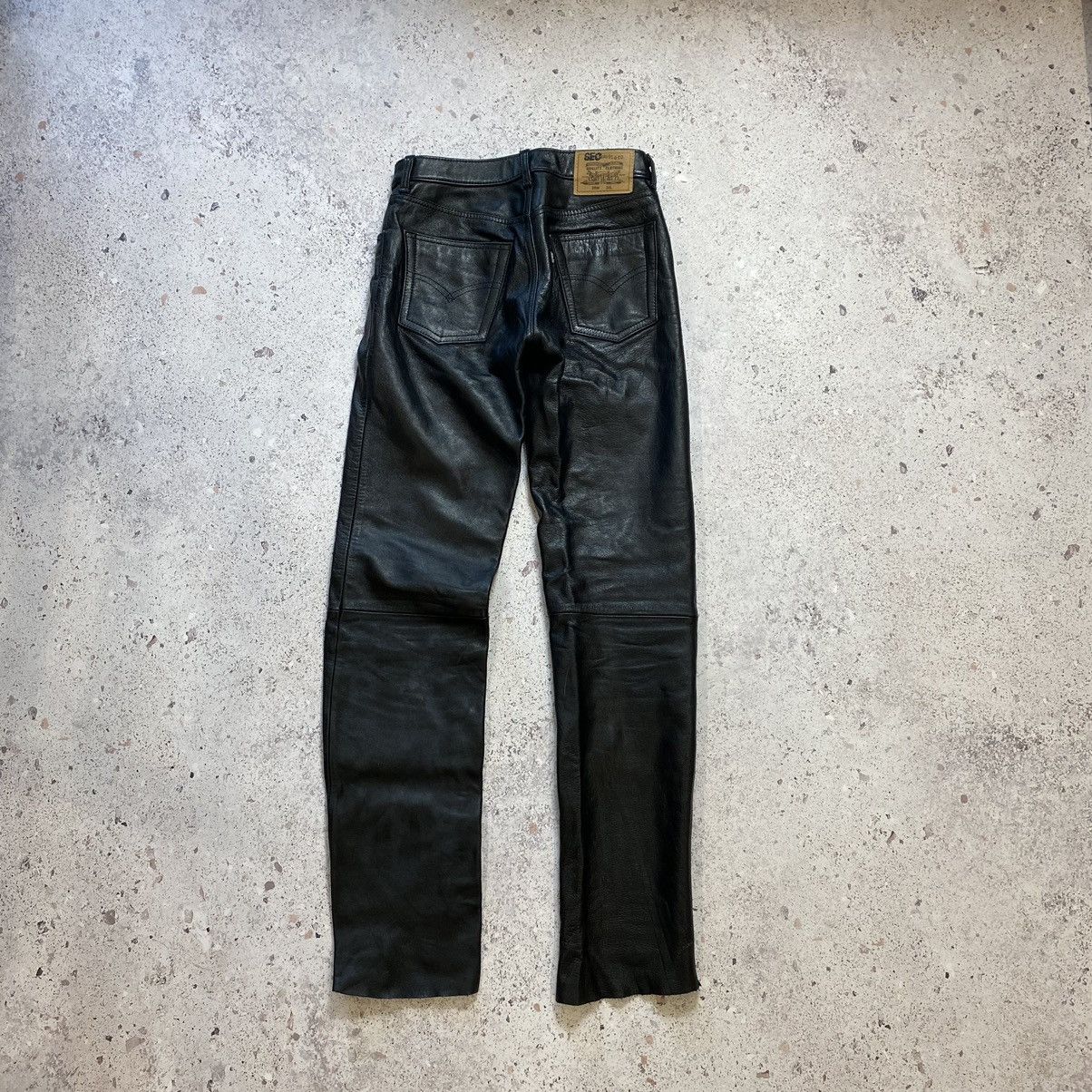 Levi's Vintage Levi’s Leather Nylon Moto Pants Y2K Made In Korea Size US 28 / EU 44 - 5 Thumbnail