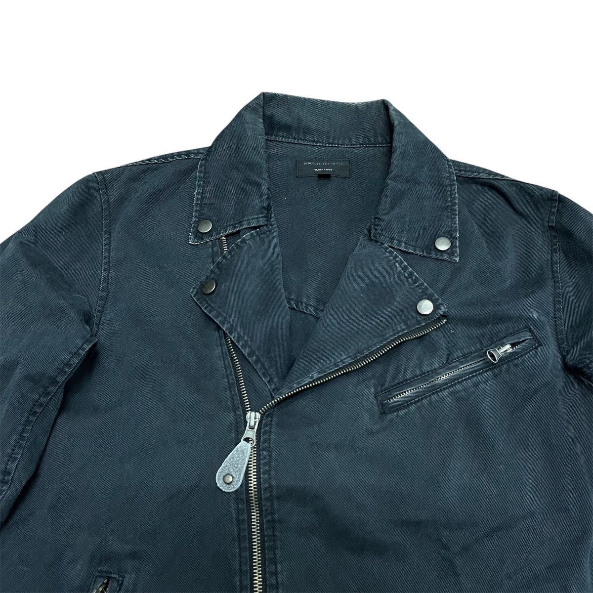 Japanese Brand 2000s Asymmetrical Jacket Power To People Punk Rock Size US M / EU 48-50 / 2 - 4 Thumbnail