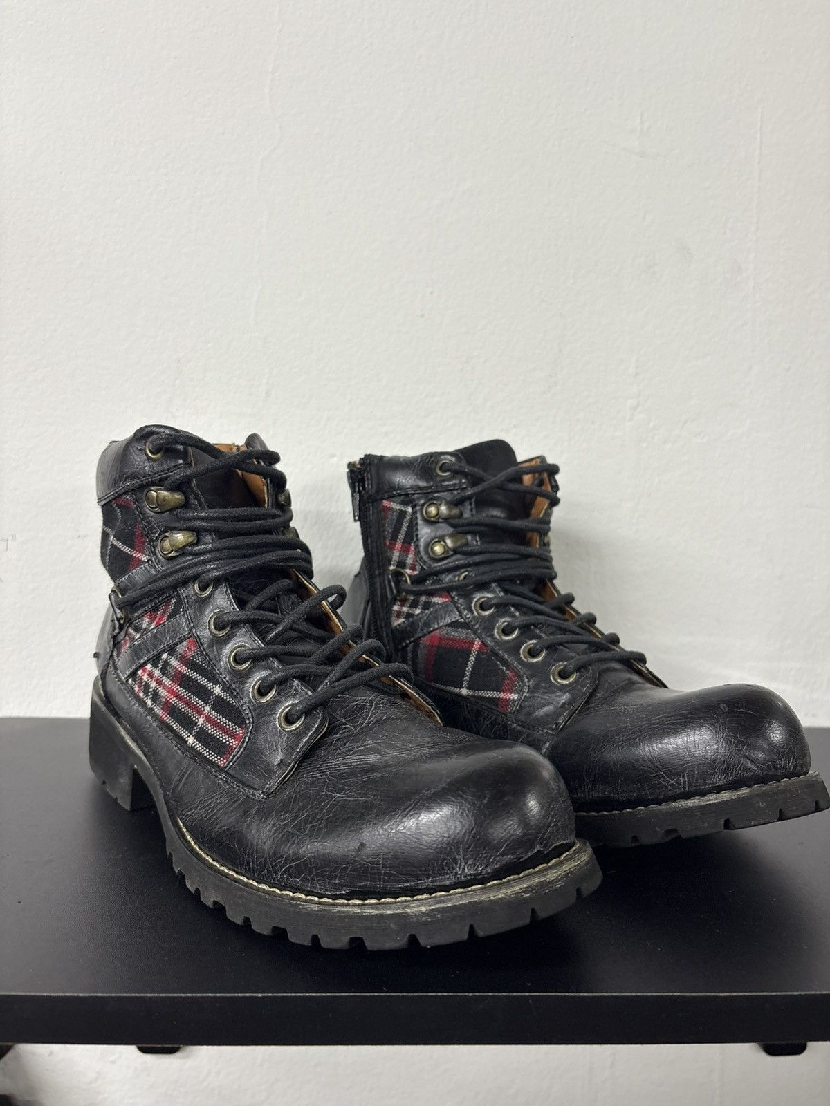 Dirk Bikkembergs RARE RNA Slang Belted Leather Combat Boots Size US 7.5 / EU 40-41 - 14 Thumbnail