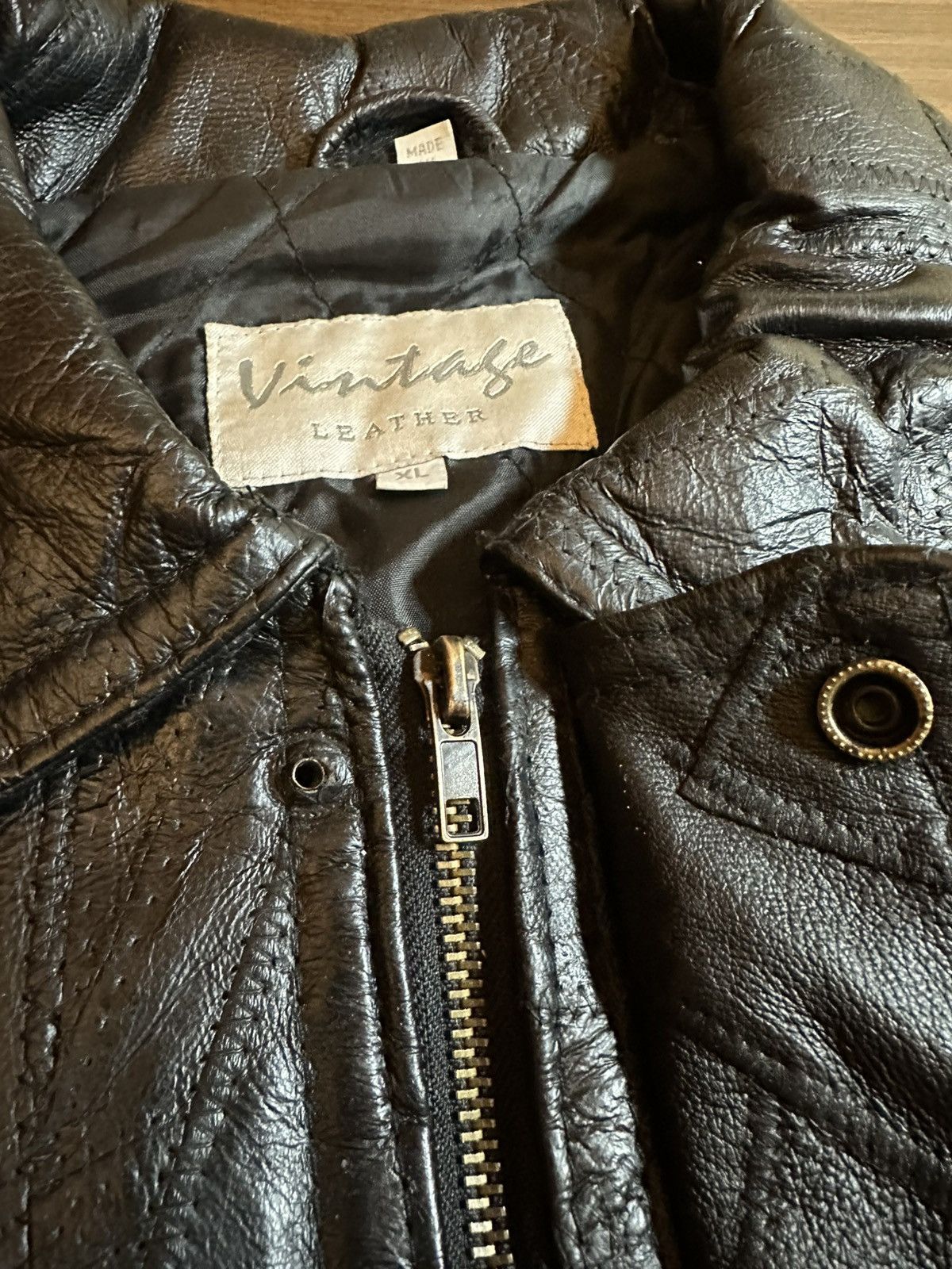 Vintage 🪡 Vintage Black Leather Patchwork Bomber Jacket Size US XL / EU 56 / 4 - 13 Thumbnail