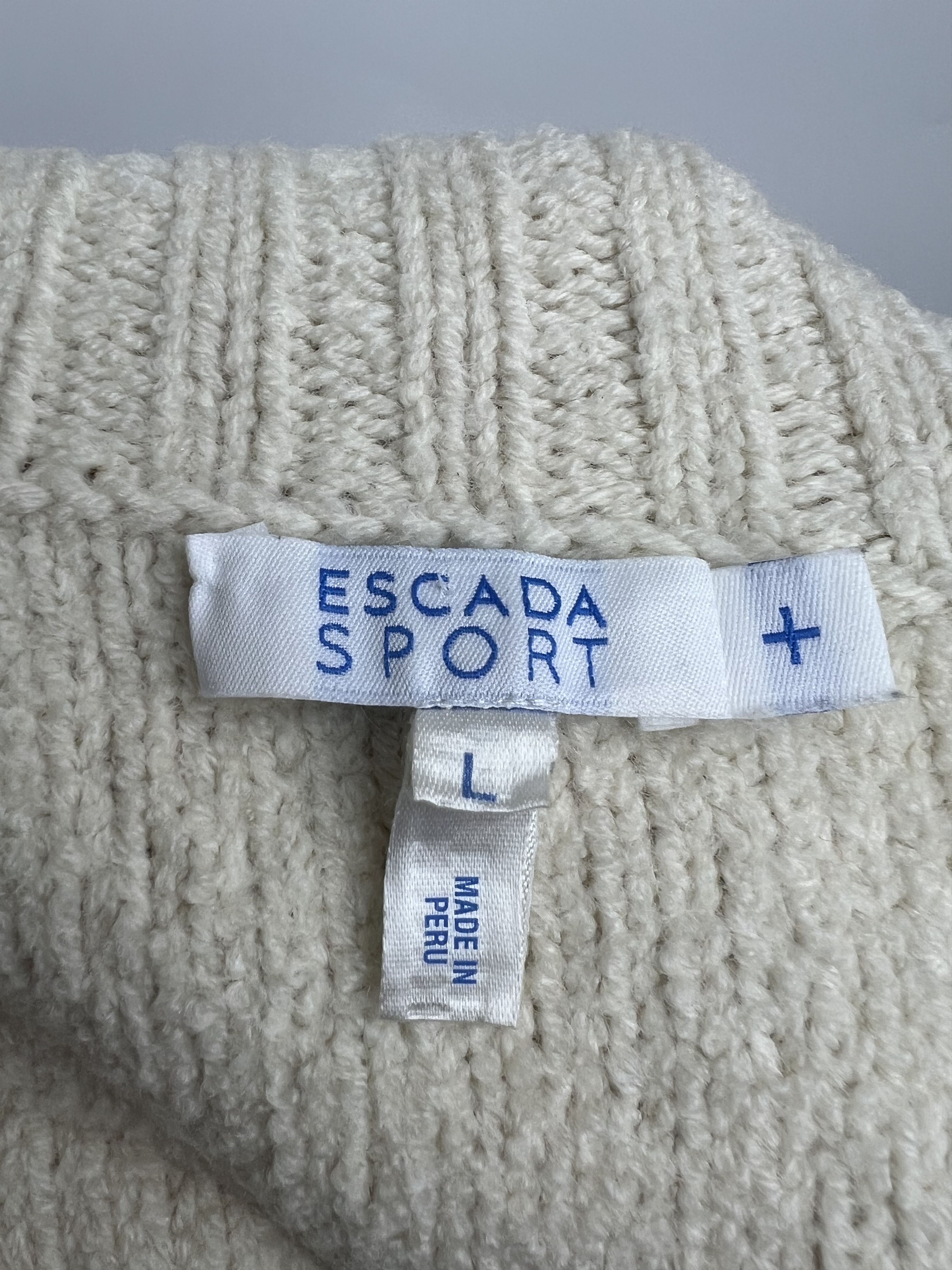 Escada Sport Escada Sport + Rare Vintage 100% Wool Full Zip Sweater Size L / US 10 / IT 46 - 10 Thumbnail