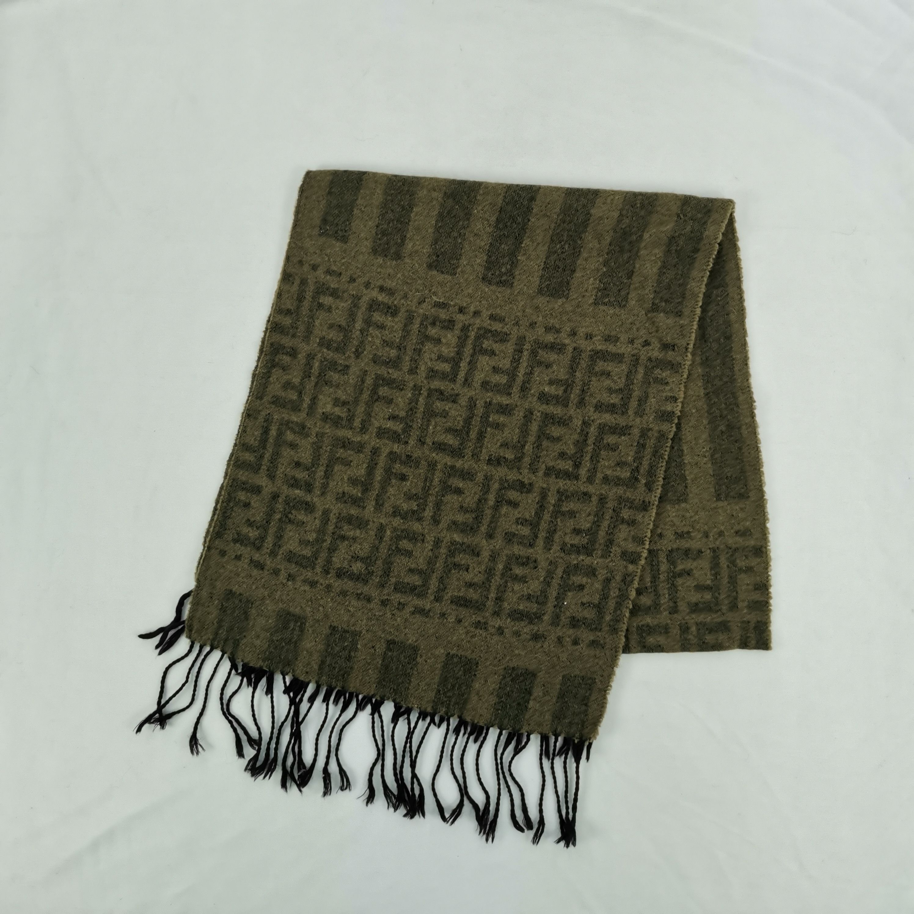 Fendi Vintage FENDI Scarf Fendi Zucca FF Monogram Wool Scarves. Size ONE SIZE - 3 Thumbnail