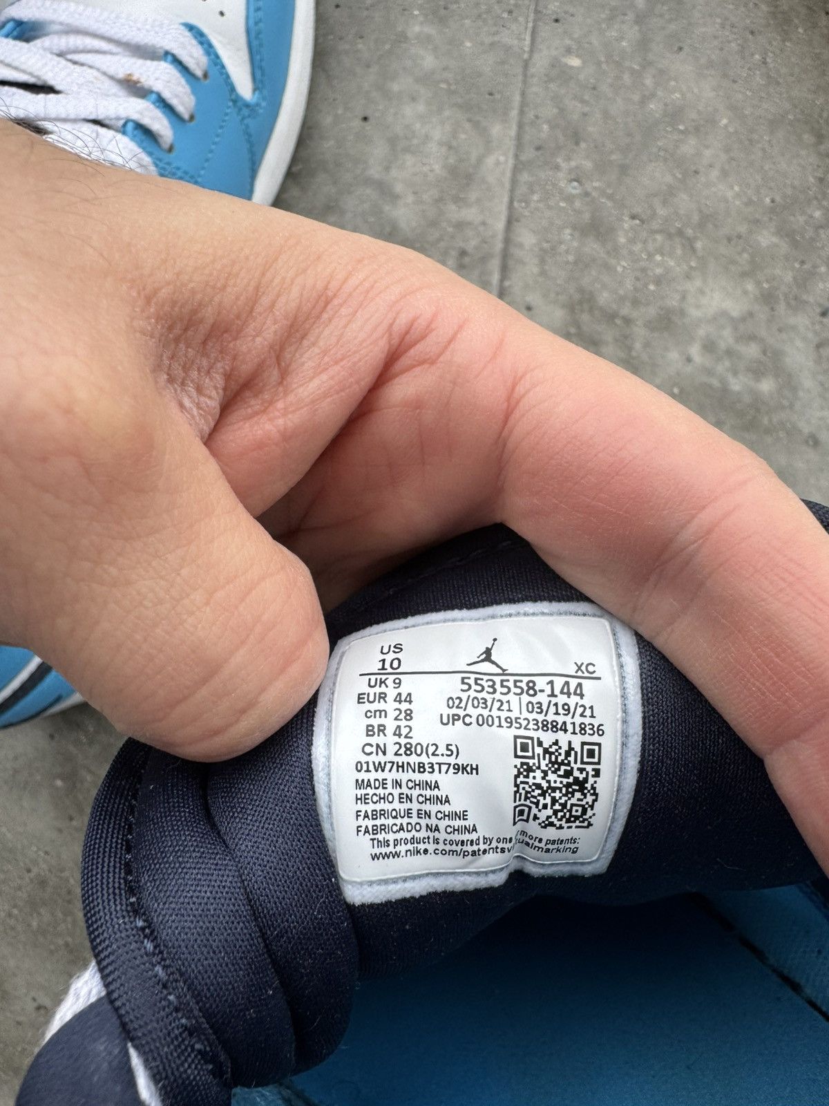 Jordan Brand × Nike Jordan 1 Low University Blue rare Size US 10 / EU 43 - 6 Thumbnail