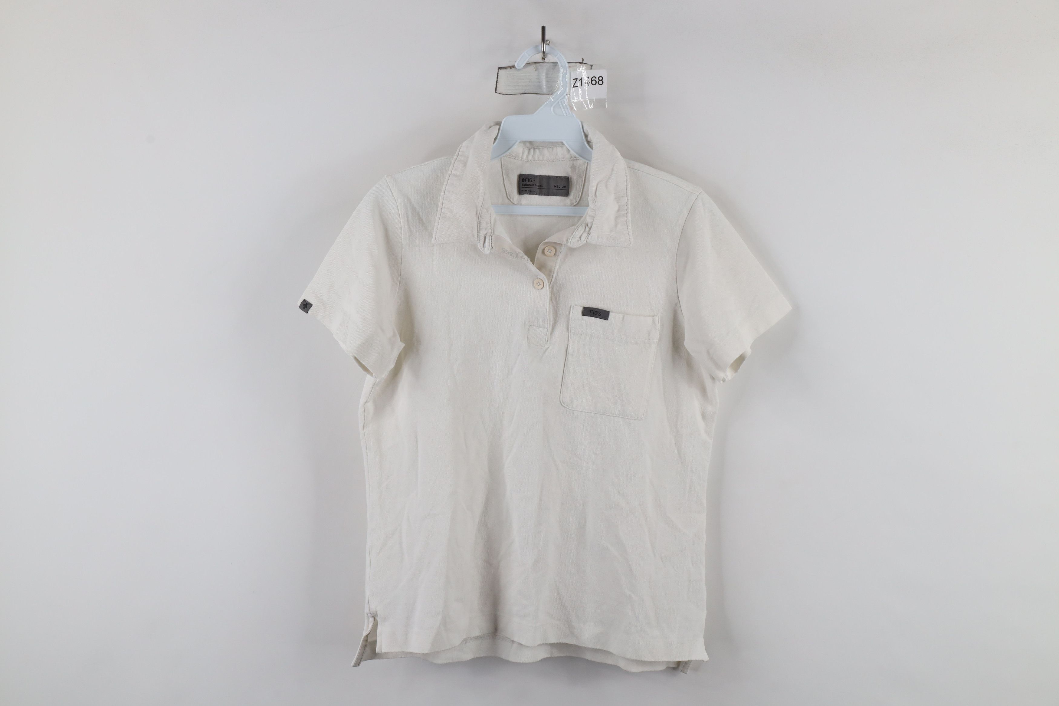 Vintage Figs Tailored Scrubs Short Sleeve Nurse Desk Polo Shirt Size M / US 6-8 / IT 42-44 - 1 Thumbnail