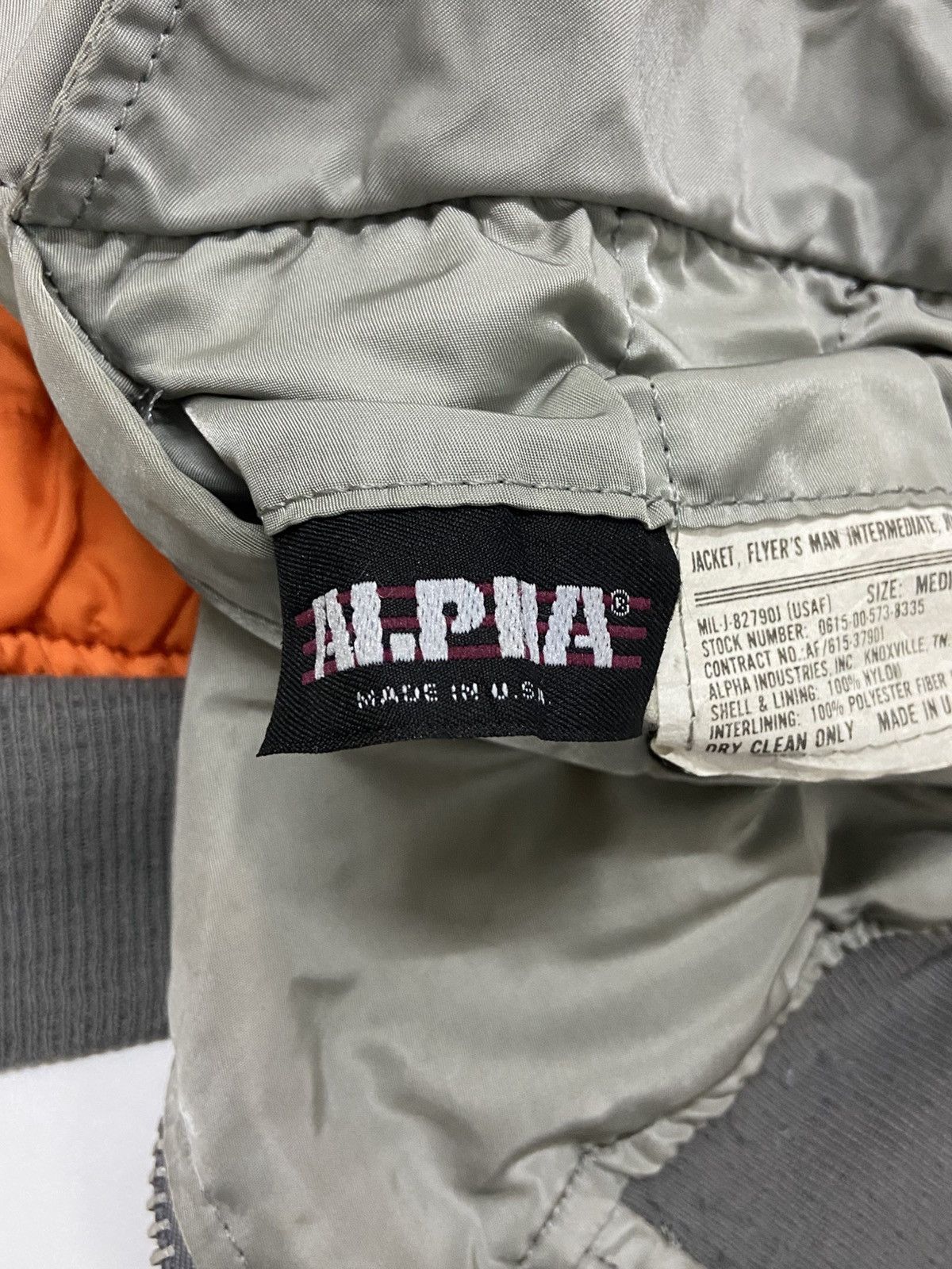 Alpha Industries × Vintage VINTAGE ALPHA INDUSTRIES USA BOMBER JACKET Size US M / EU 48-50 / 2 - 15 Thumbnail