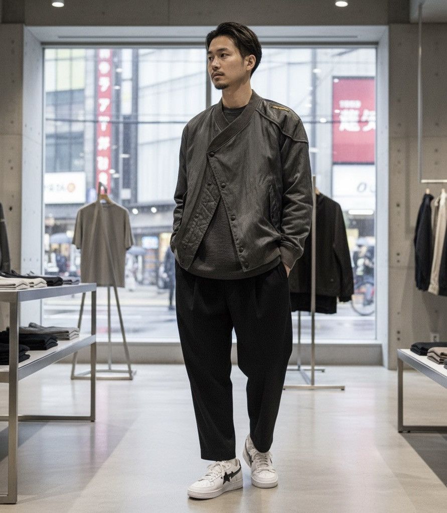 Issey Miyake 🔥80s ISSEY MIYAKE SKYLINE STUDIO BOMBER SNAP BUTTON JACKET Size US M / EU 48-50 / 2 - 1 Thumbnail
