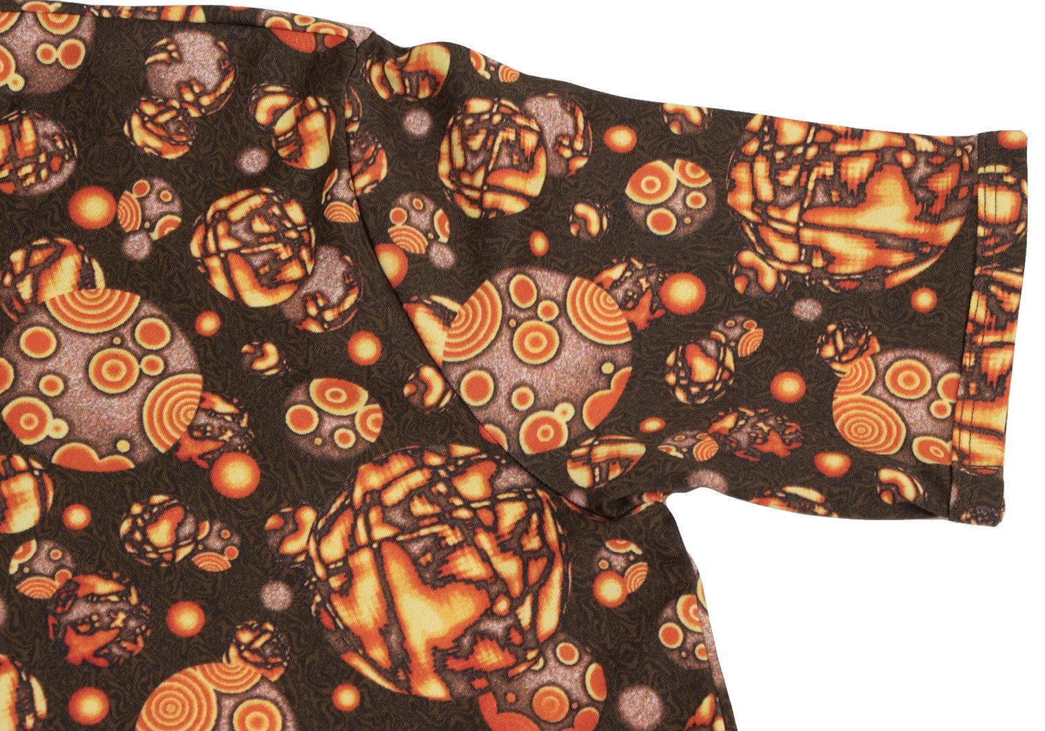 Jean Paul Gaultier Psychedelic Round Hem T-Shirt in Orange Brown Size US M / EU 48-50 / 2 - 4 Thumbnail