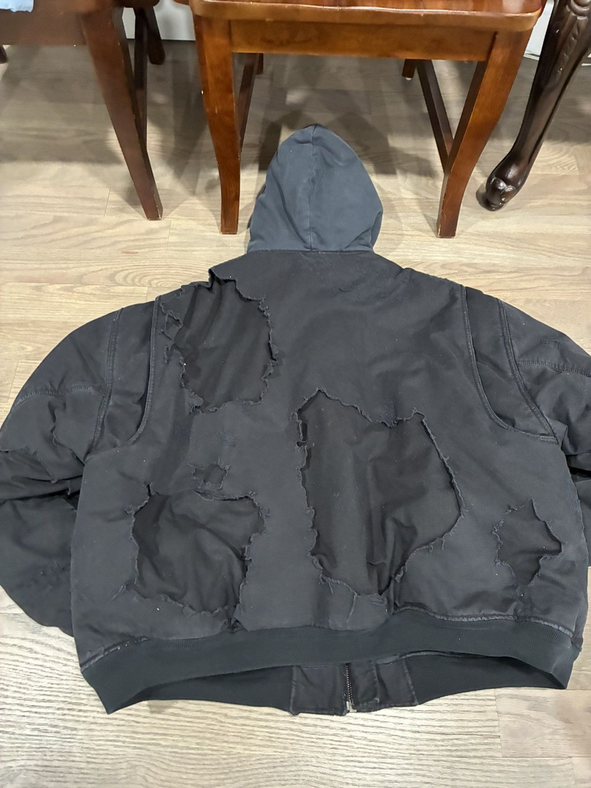 Balenciaga Balenciaga Destroyed Black Bomber Unity Size US M / EU 48-50 / 2 - 2 Thumbnail